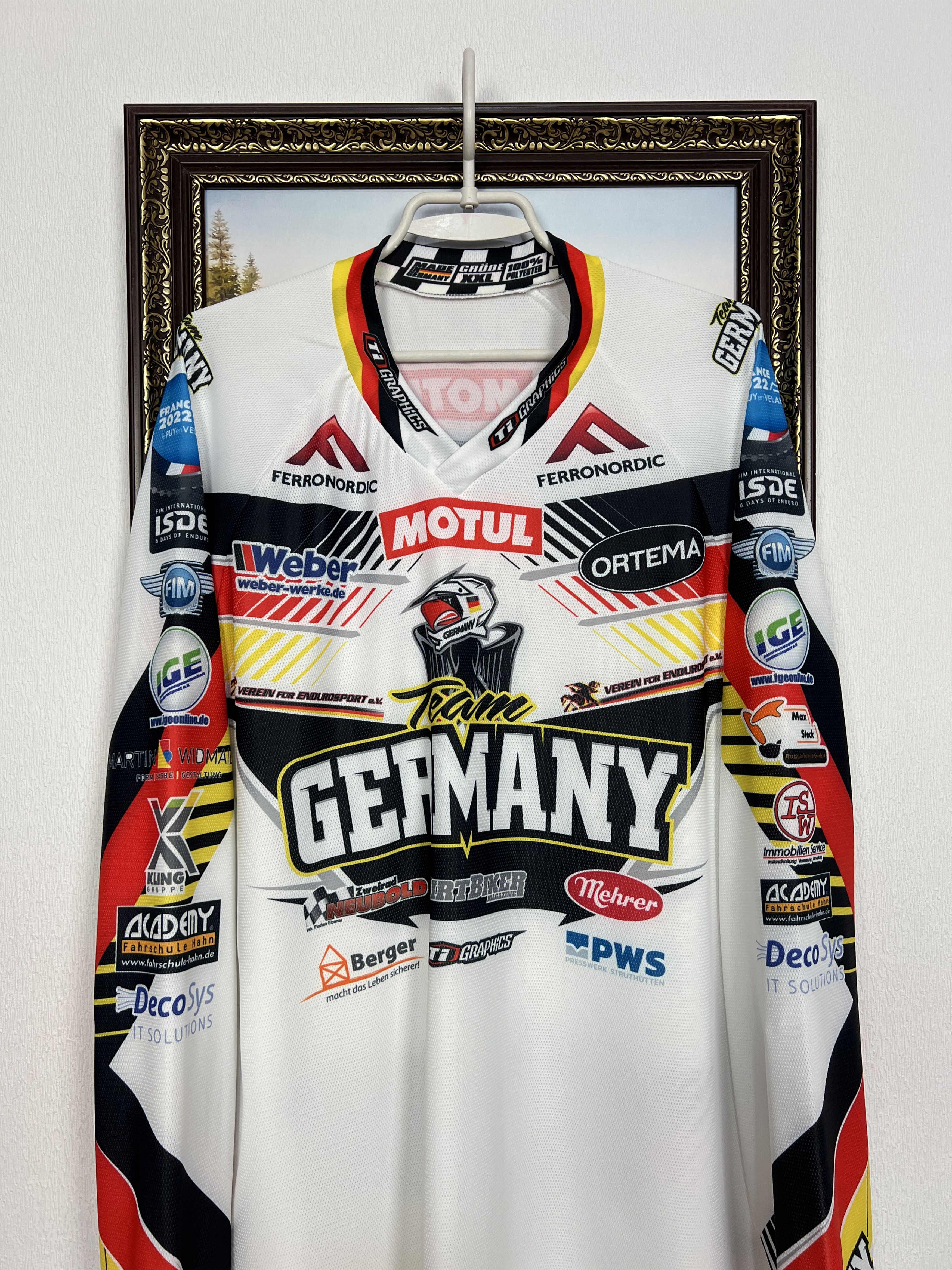 Vintage Germany Motocross Racing NASCAR Jersey Long Sleeve Shirt Size US XXL / EU 58 / 5 - 2 Thumbnail