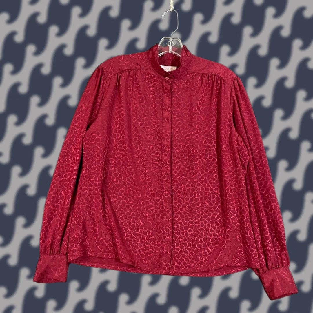 Pendleton VINTAGE Pendleton Blouse Red Geometric Button Up Womens 12 Petite Country Sophisticates Size XL / US 12-14 / IT 48-50 - 1 Thumbnail