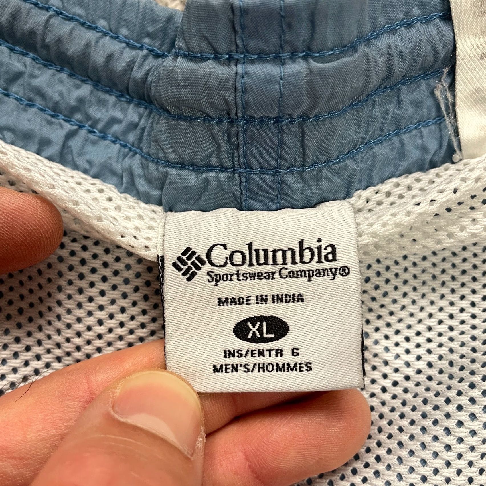 Vintage Columbia Water Shorts Mens XL Blue Elastic Waist Pockets Nylon Swimming Trunks Size US 36 / EU 52 - 7 Thumbnail