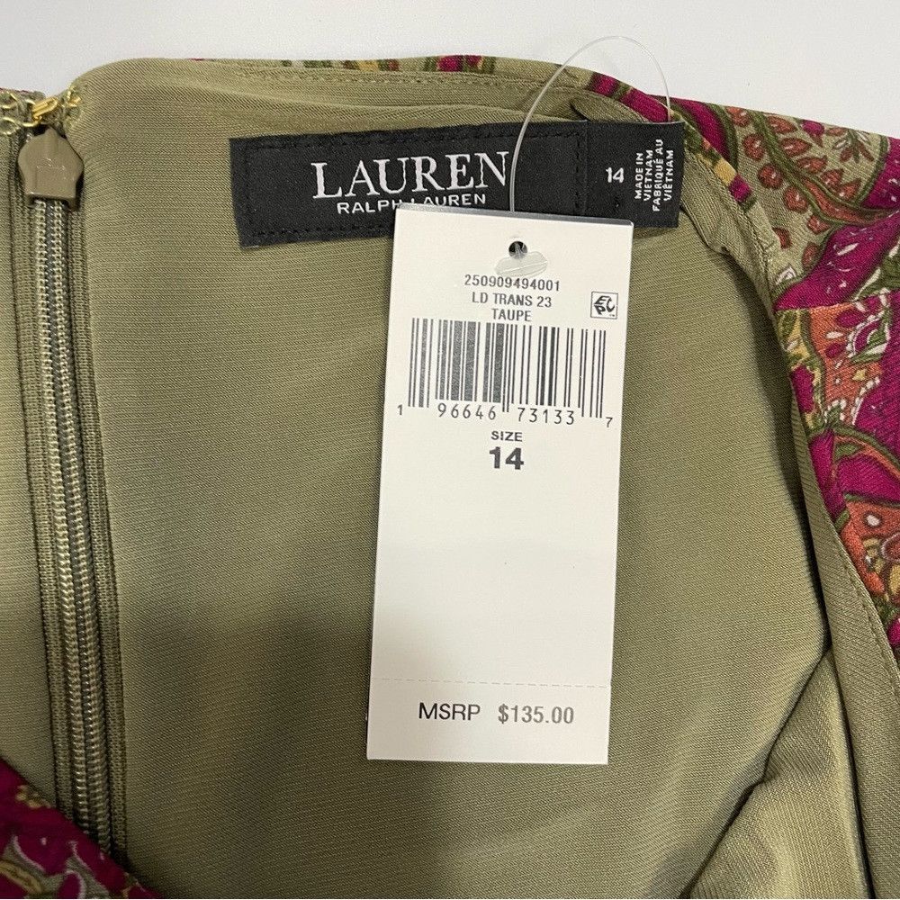 Ralph Lauren NWT New $135 Ralph Lauren Paisley Twist-Front Jersey Dress Size XL / US 12-14 / IT 48-50 - 7 Thumbnail