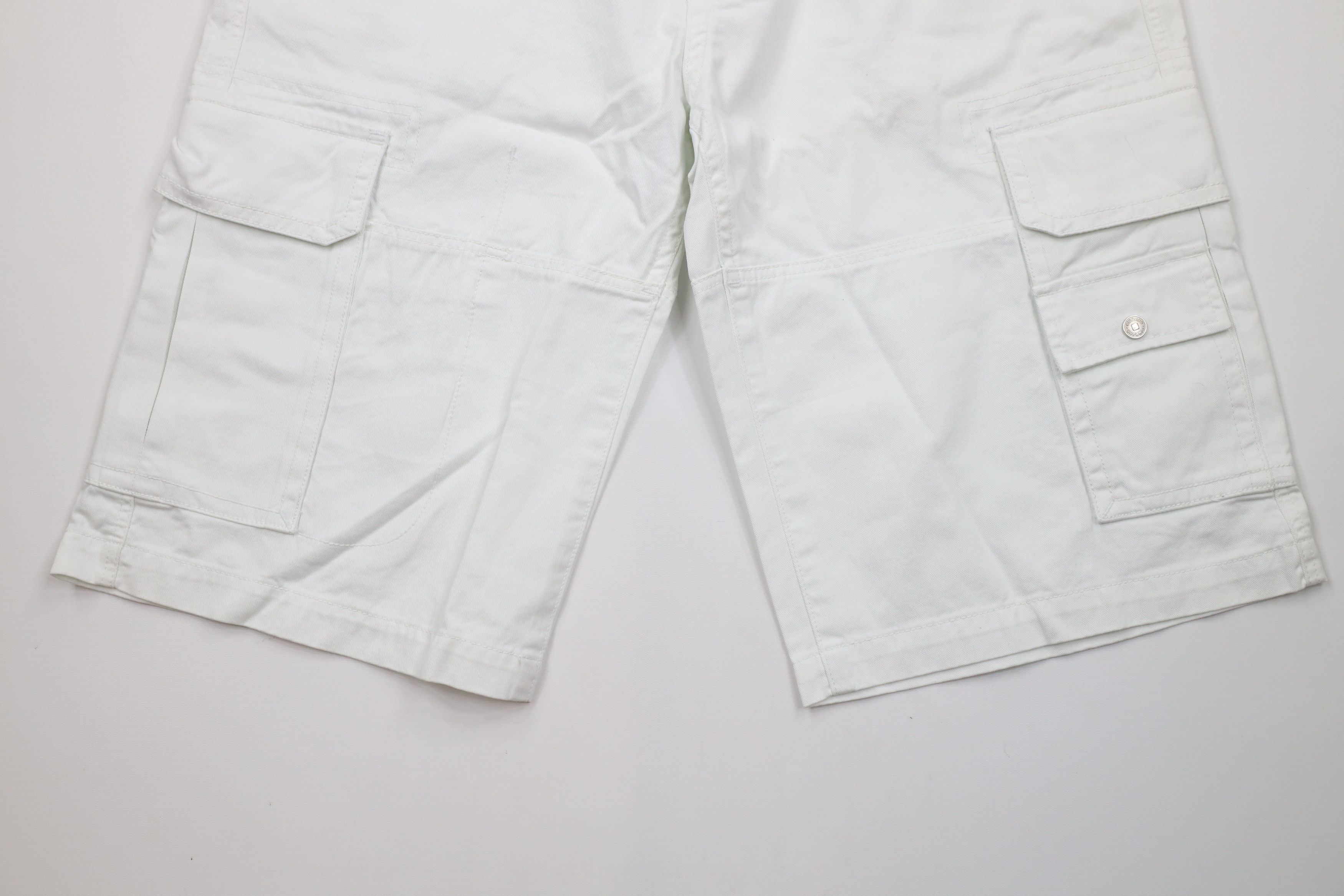 Marithe + Francois Girbaud × Vintage Vintage 90s Marithe Francois Girbaud Bike Cargo Shorts White Size US 38 / EU 54 - 4 Thumbnail