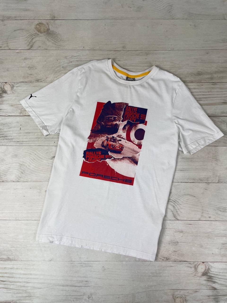 Porsche Design Puma Rally Porshe 911 Big Logo Racing T Shirt Size US XL / EU 56 / 4 - 1 Thumbnail