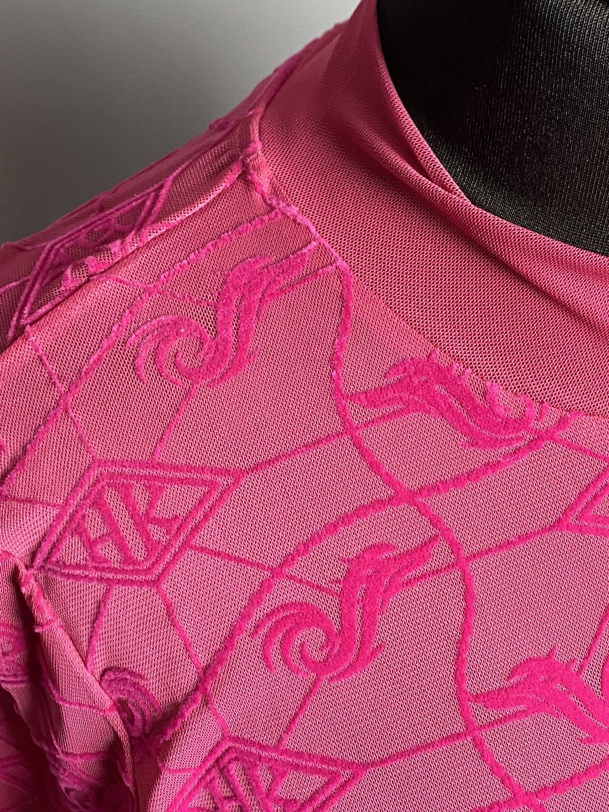 Han Kjobenhavn Han Kjobenhavn Pink Sheer Mesh Monogram Long Sleeve Top 36 Size XS / US 0-2 / IT 36-38 - 4 Thumbnail