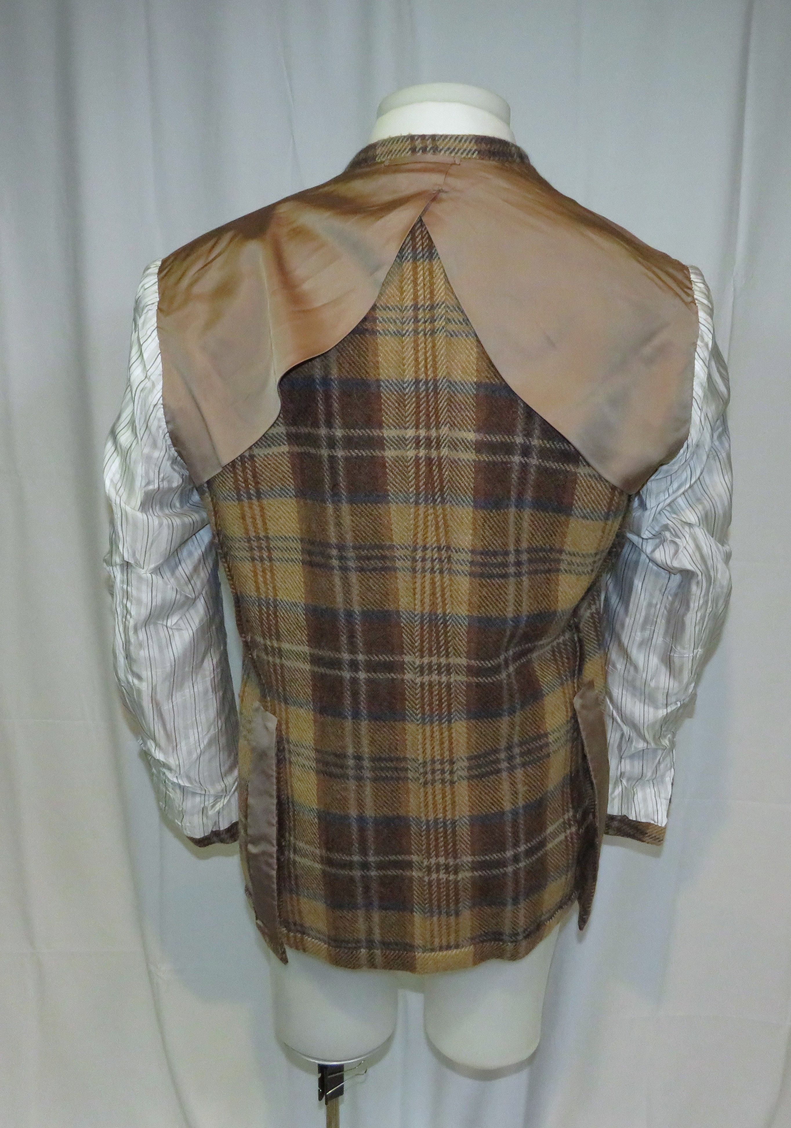 Ralph Lauren Purple Label Handmade Kent Bellows Brown Plaid 44R NWT $4995 Size 44R - 11 Thumbnail