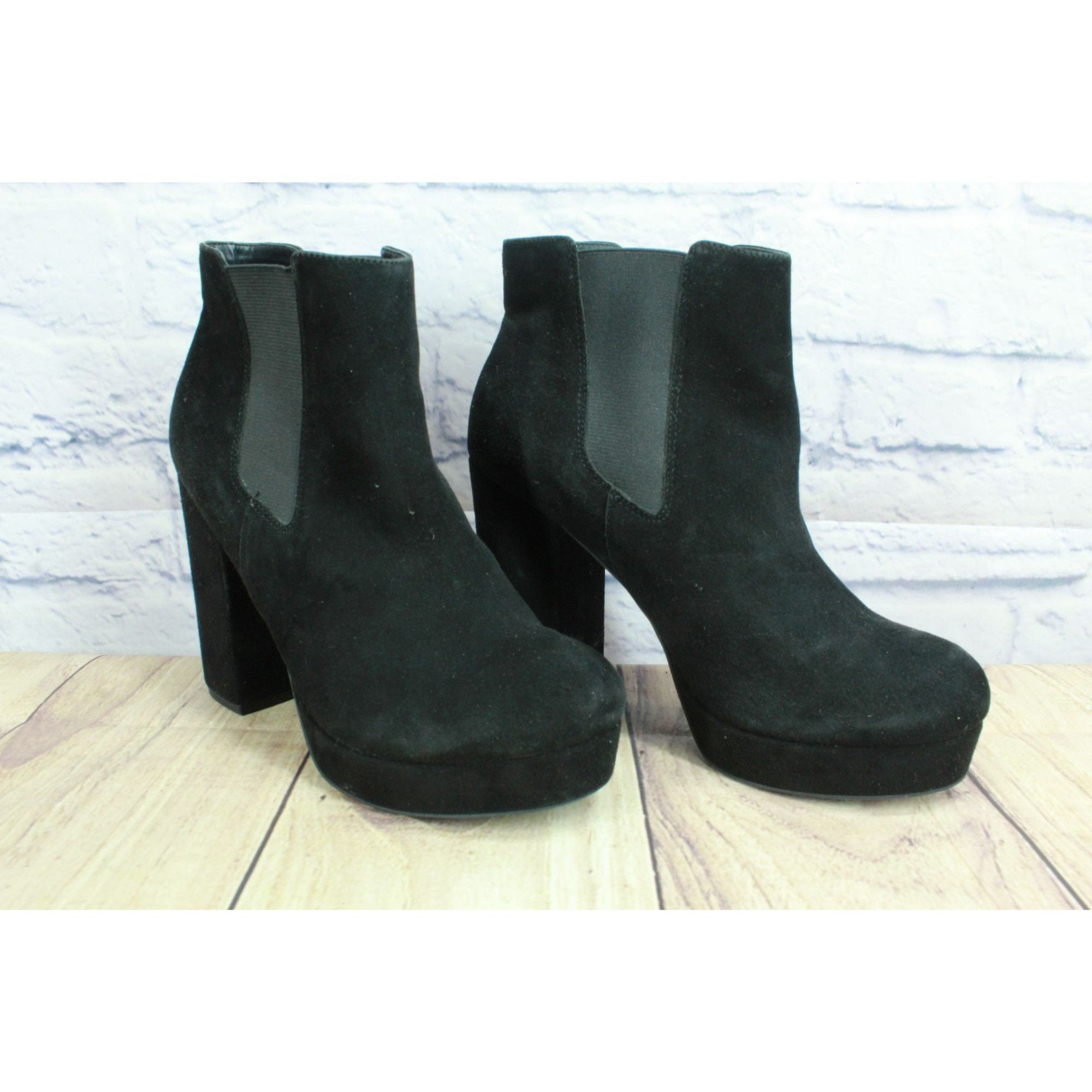 Kurt Geiger Kurt Geiger Black Suede Chelsea Platform Heel Boots Size US 7.5 / IT 37.5 - 3 Thumbnail