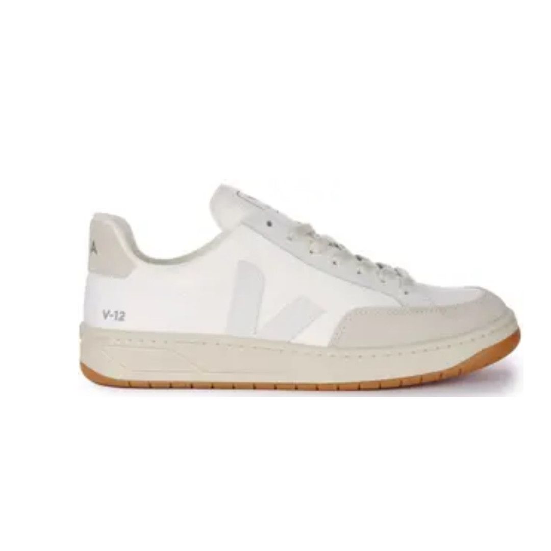 Veja o1s22i1n0924 Leather V-12 Sneakers in White Size US 7 / IT 37 - 1 Thumbnail