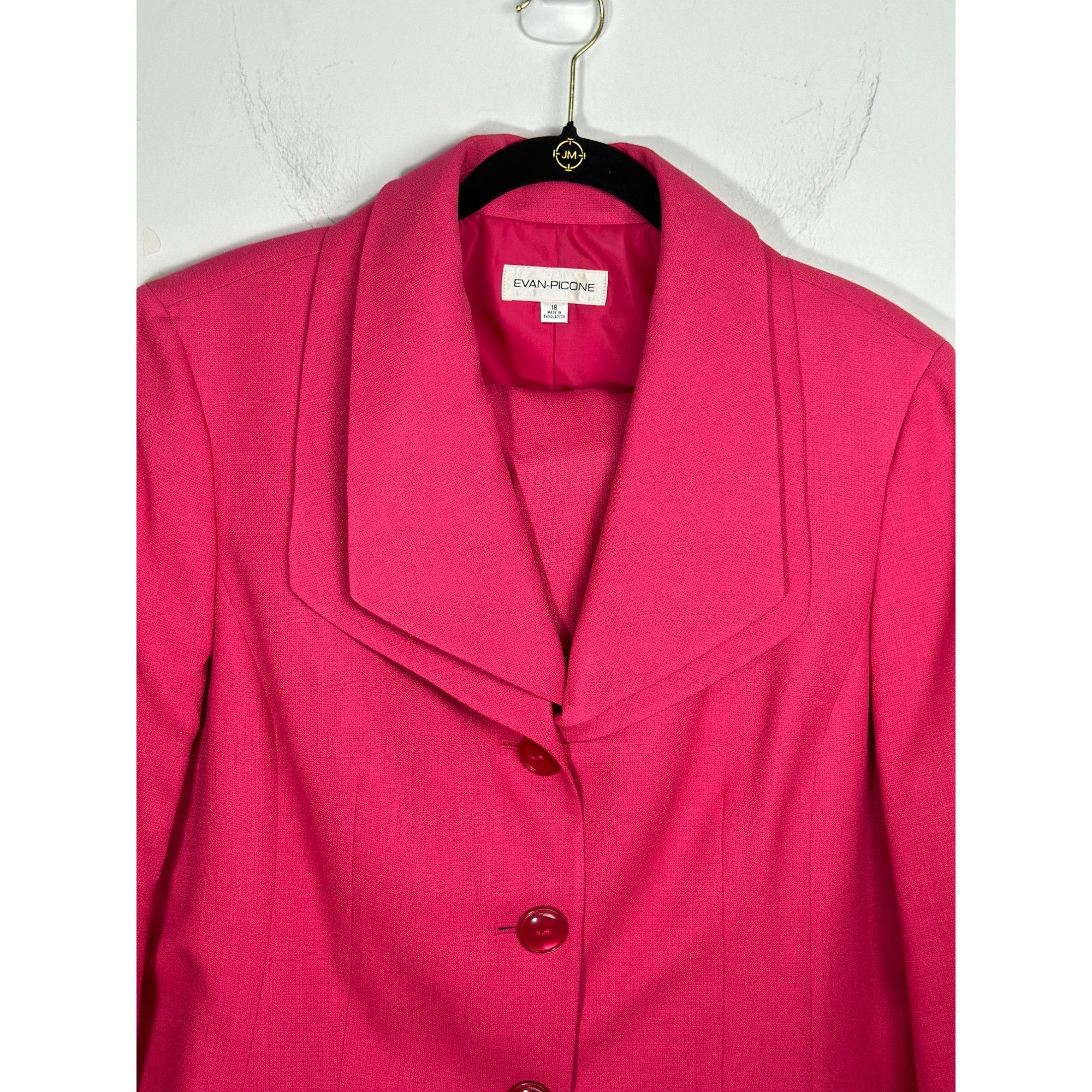 Evan Picone Evan Picone Women's Pink 2-Piece Skirt Suit Set Blazer & Ski Size 40" / US 18 - 11 Thumbnail