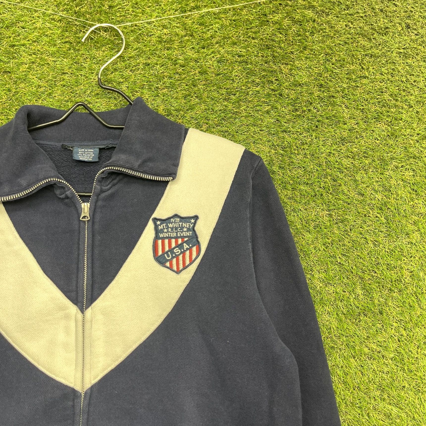 Ralph Lauren Ralph Lauren Jacket Mens Large Navy Blue Cream Mt Whitney Winter Zip USA Crest Size US L / EU 52-54 / 3 - 3 Thumbnail