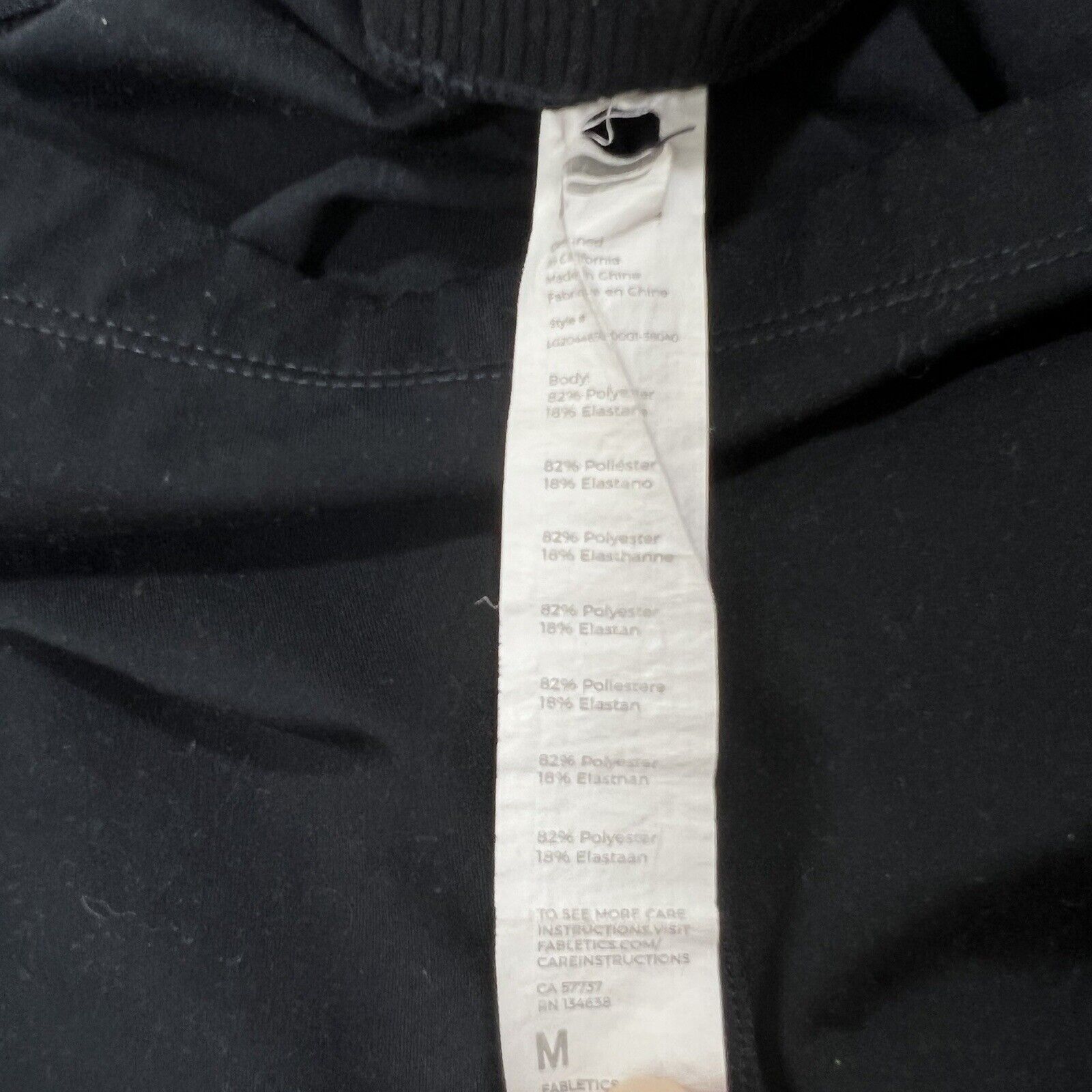 Other Fabletics Black Athletic Cropped Pull On Leggings Pants Size 32" / US 10 / IT 46 - 3 Thumbnail
