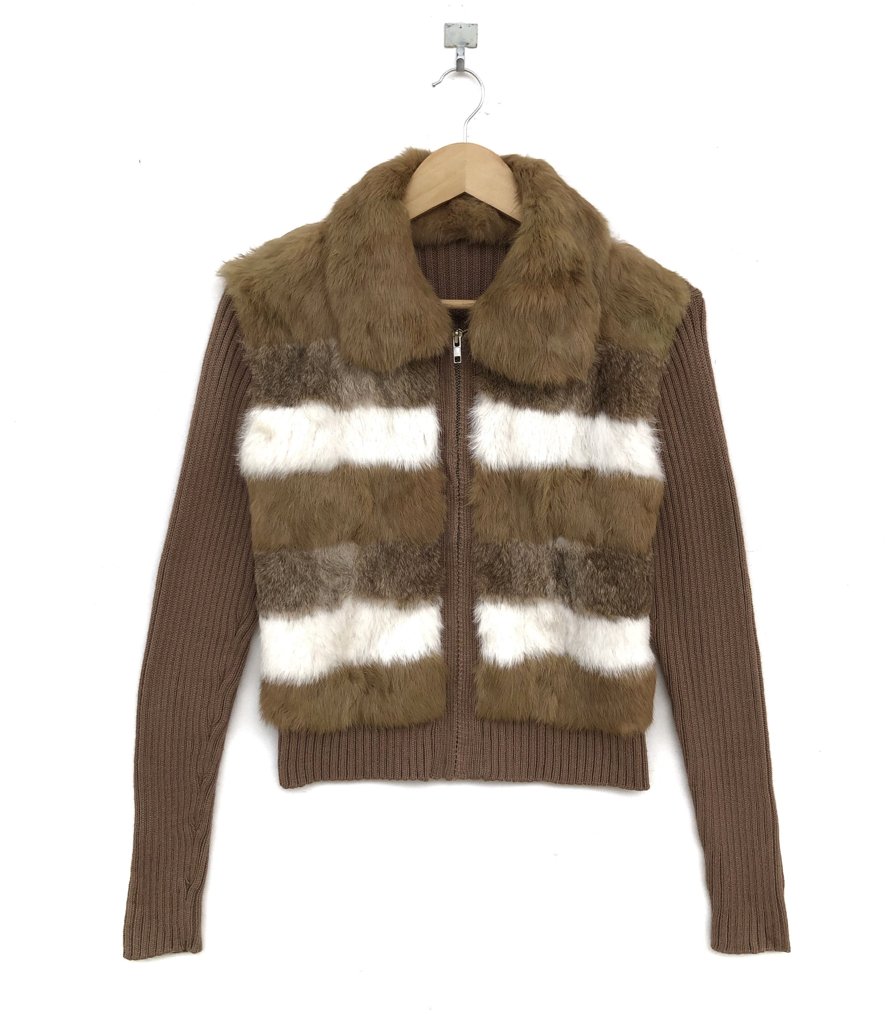 Japanese Brand AW2024 ALDRIDGE JAPAN RABBIT FUR BELLY KNIT JACKET Size S / US 4 / IT 40 - 1 Thumbnail