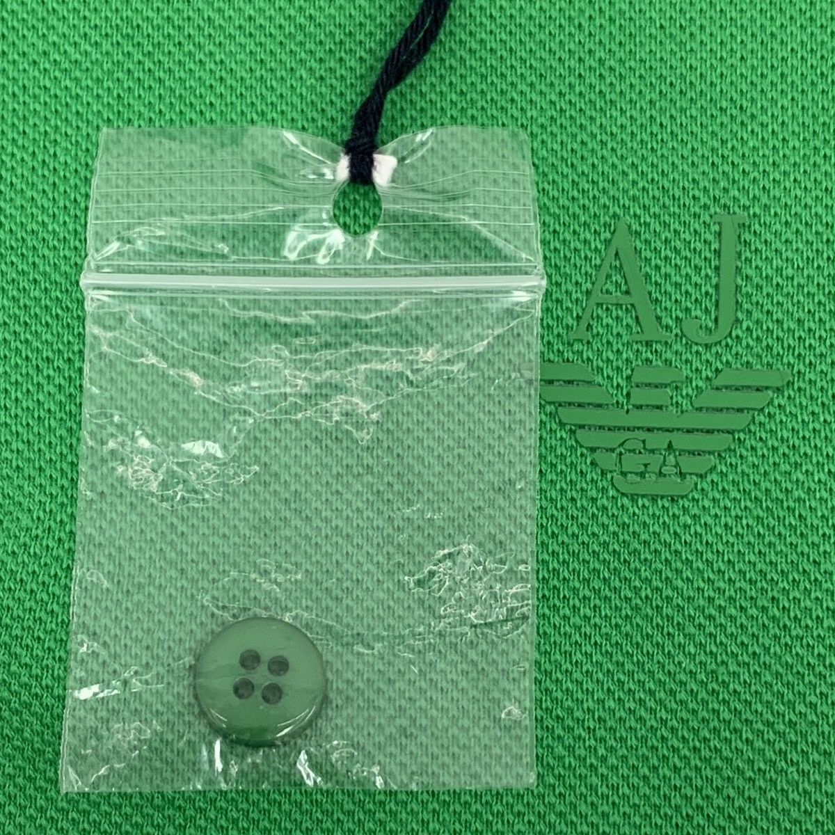 Armani Armani Green Cotton Collared Long Sleeve Polo Shirt K26WX Size US L / EU 52-54 / 3 - 6 Thumbnail