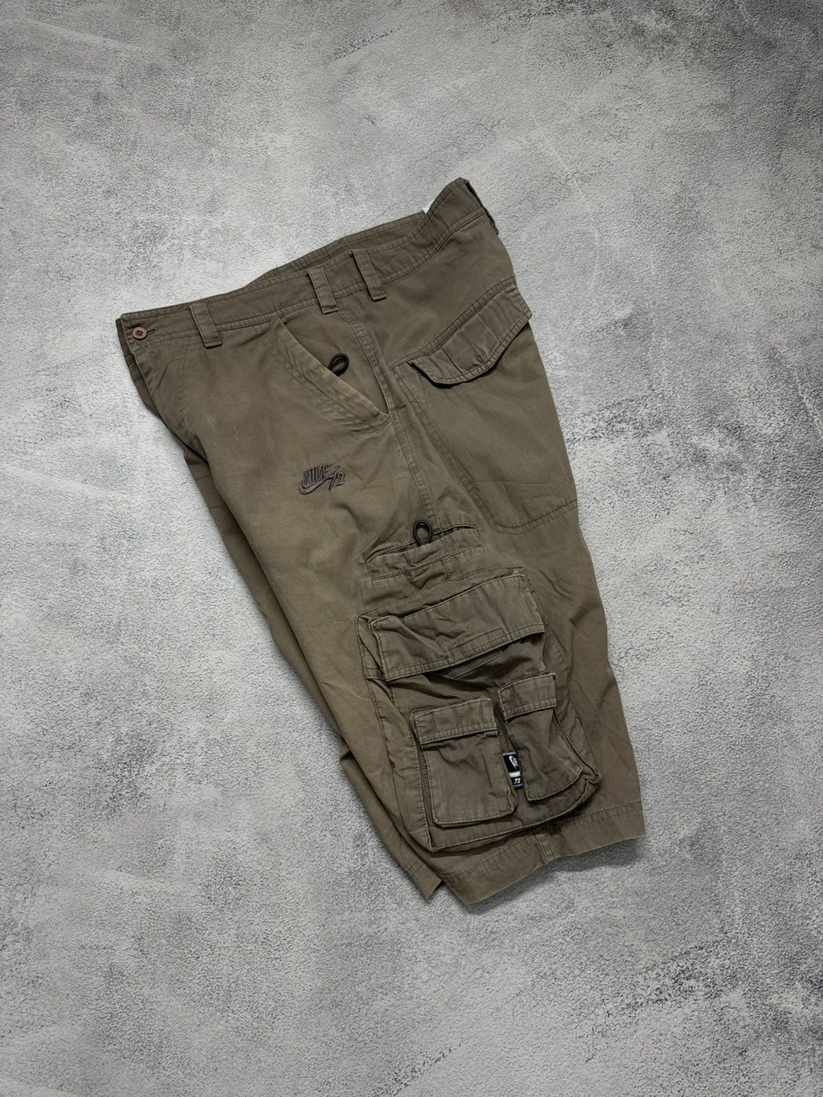 Nike Vintage Y2k Nike Swoosh Cargo Shorts Size US 32 / EU 48 - 2 Thumbnail