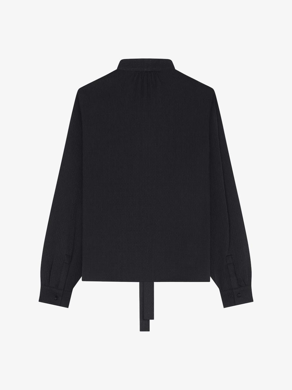Givenchy o1w1db10325 Lavalliere Blouse in Black Size M / US 6-8 / IT 42-44 - 2 Thumbnail