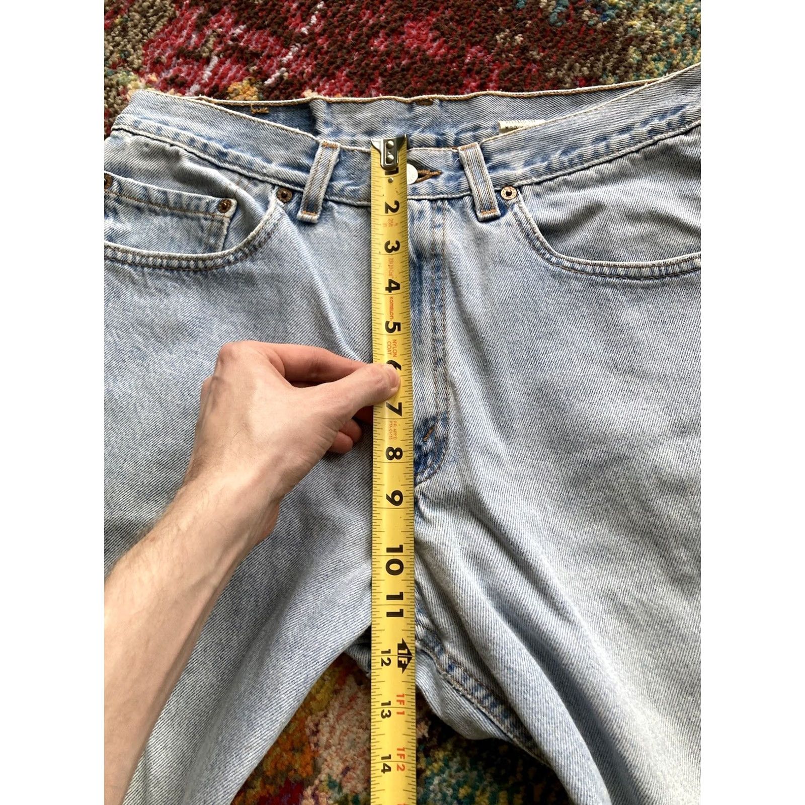 Levi's VINTAGE Levi's 550 Jeans Mens 33x32 (Fits 31x31) Light Wash Relaxed Tapered USA Made 80s 90s Western Size US 33 - 5 Thumbnail