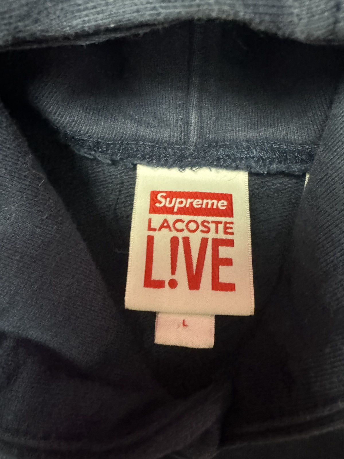 Lacoste × Supreme Hoodie Lacoste X Supreme L navy Men Size US L / EU 52-54 / 3 - 5 Thumbnail