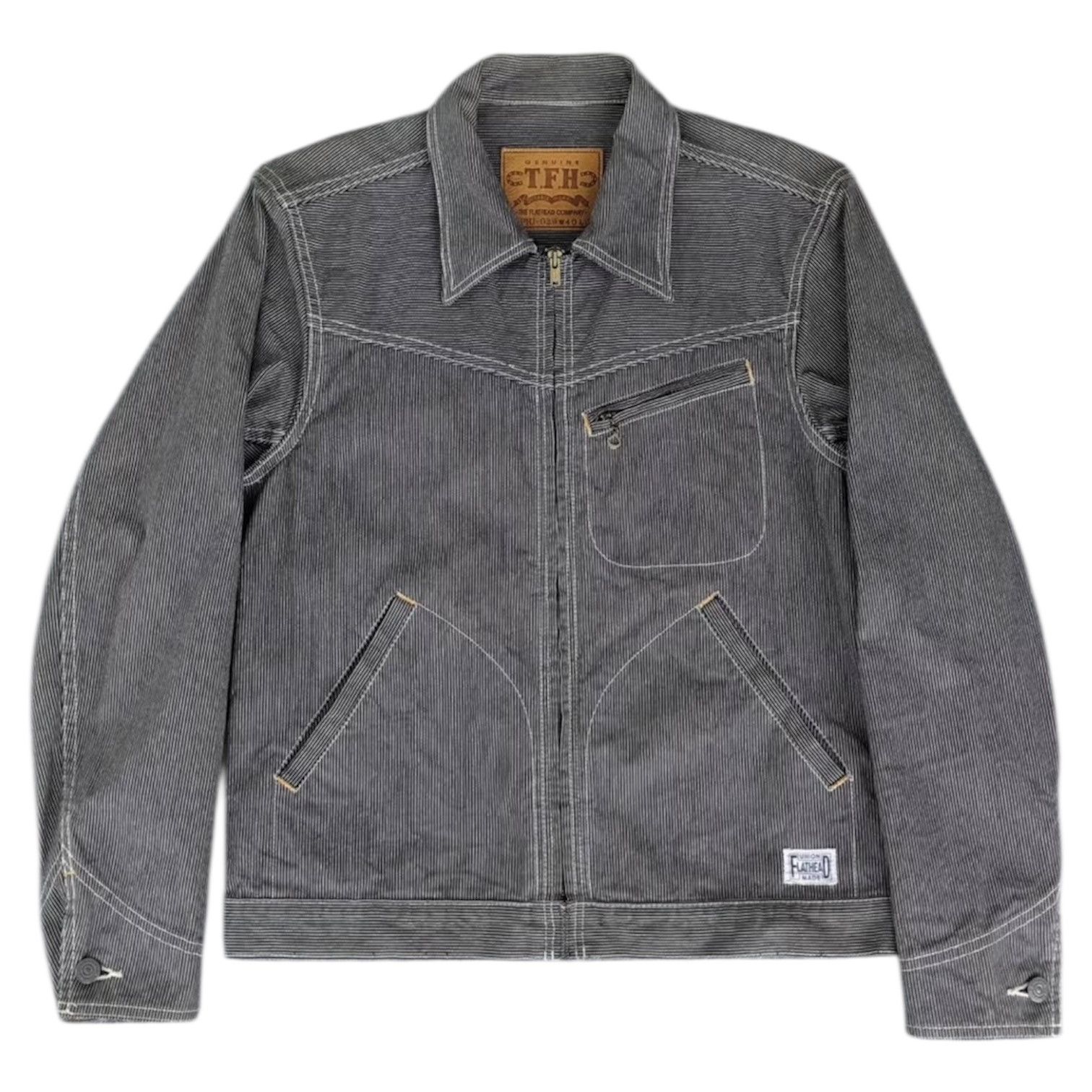 The Flat Head 2000s Flat Head Hickory Striped Work Jacket Size US M / EU 48-50 / 2 - 1 Thumbnail