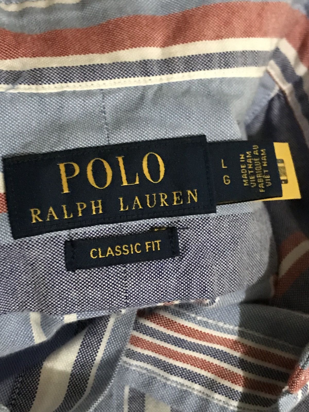 Polo Ralph Lauren Polo Ralph Lauren Blue & Red Striped Button-Down Shirt Sz L Size US L / EU 52-54 / 3 - 4 Thumbnail