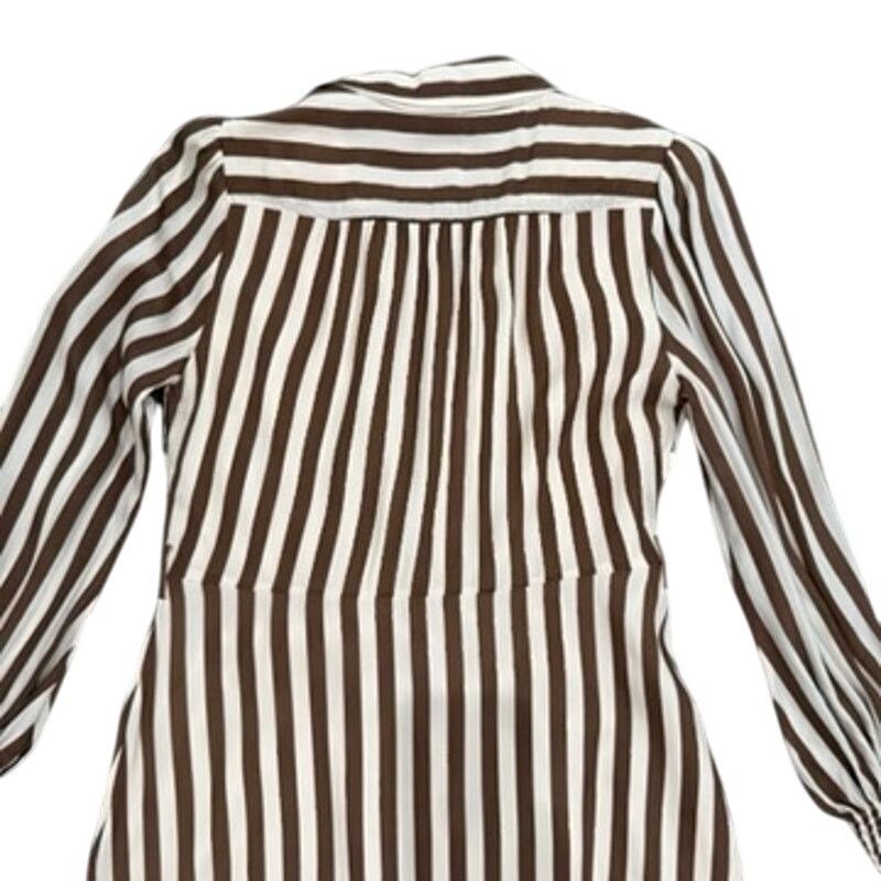 LK Bennett L.K. Bennett Emelia Shirt Dress in Brown/Cream, Size US 6 Size M / US 6-8 / IT 42-44 - 8 Thumbnail