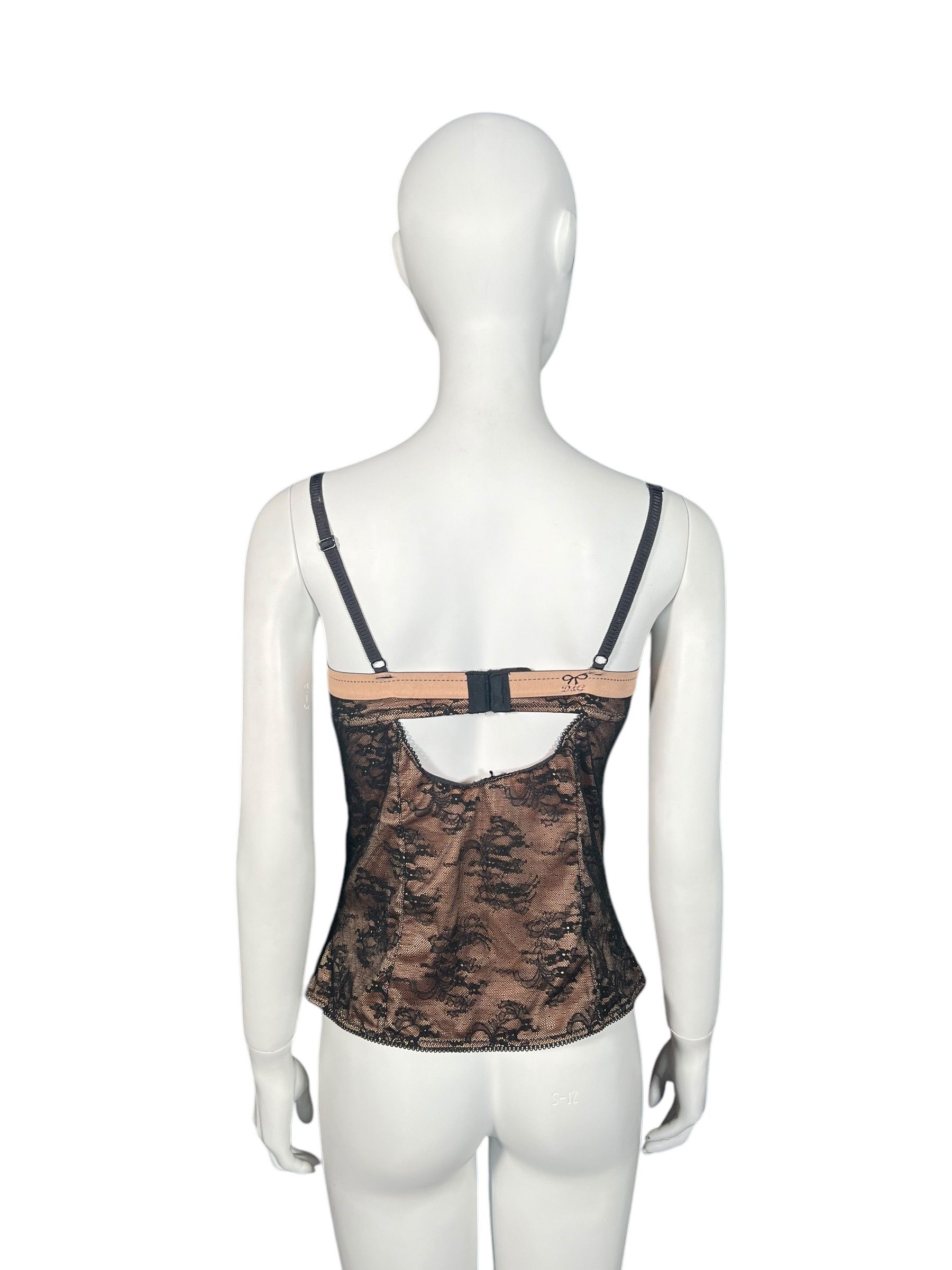 Dolce & Gabbana Dolce & Gabbana Black Lace Bustier Top Size S / US 4 / IT 40 - 4 Thumbnail