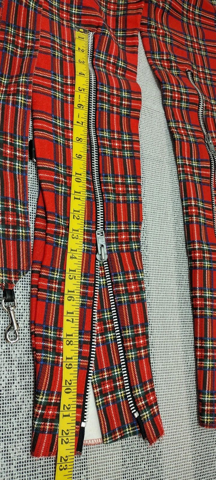 Lip Service LIP SERVICE Zipper Rare Punk Plaid Pants Bondage BELTS xs 0 Size 26" / US 2 / IT 38 - 11 Thumbnail