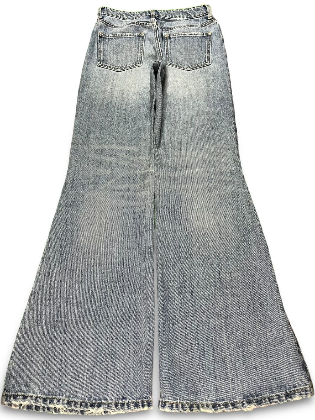 Japanese Brand SALES🔥Vintage Japanese Brand Blue Wash Distress Flare Jeans Size 26" / US 2 / IT 38 - 2 Thumbnail