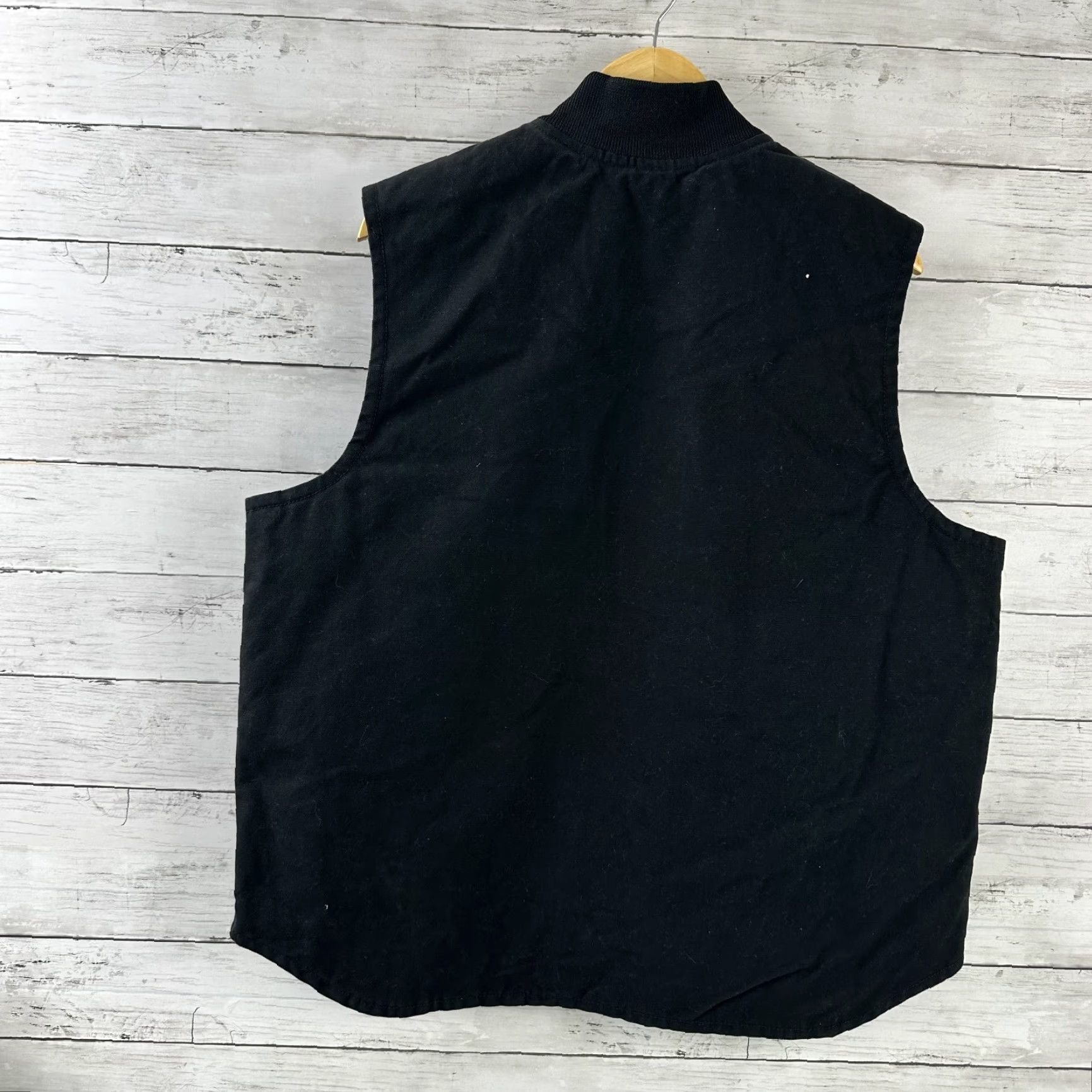 Vintage Noble Outfitters Black Quilt Lined Duck Canvas Work Vest Mens Large Size US L / EU 52-54 / 3 - 7 Thumbnail