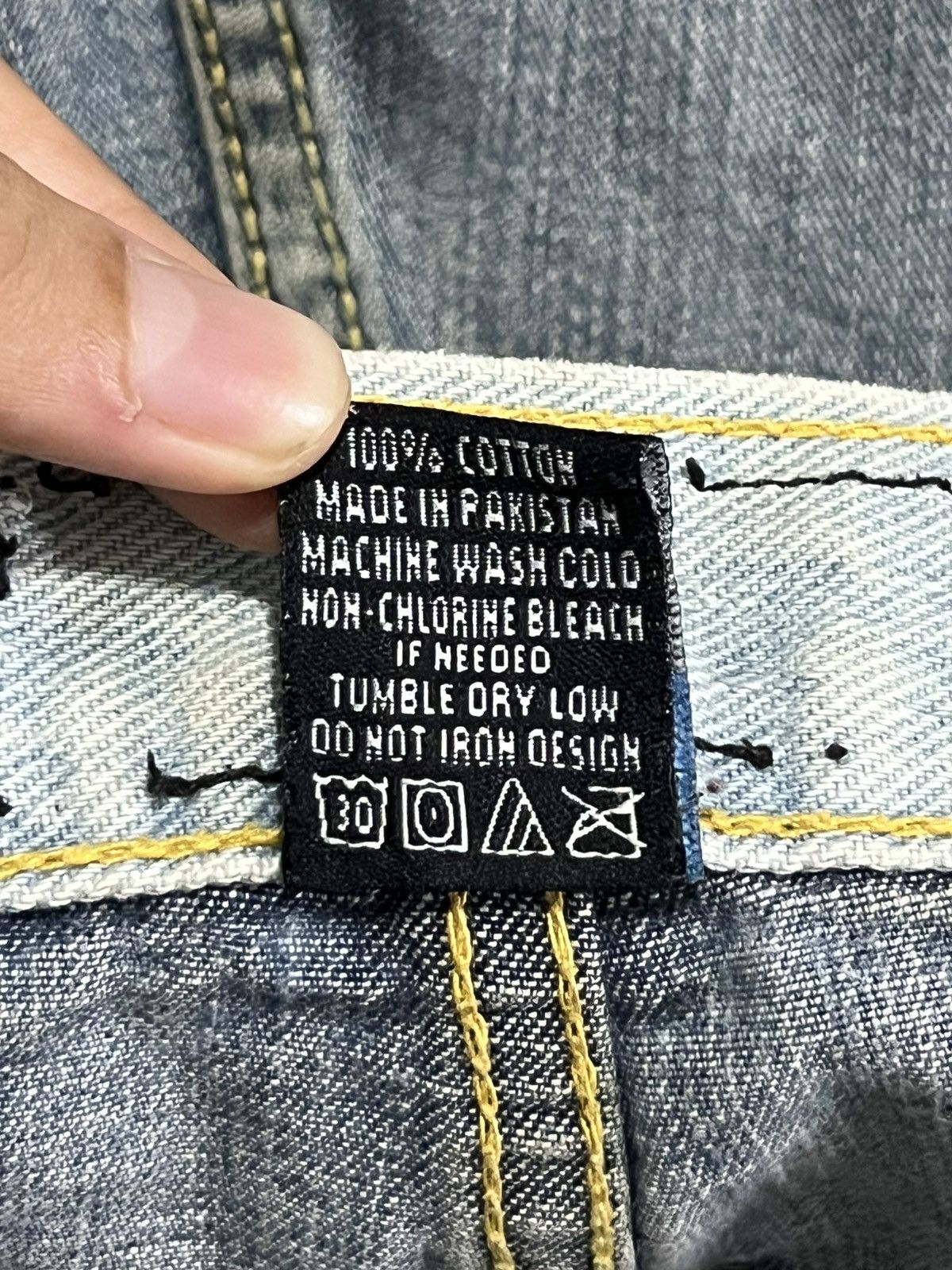 Vintage × Von Dutch Von Dutch Jeans Patchwork Bootleg 90s Baggy Size US 36 / EU 52 - 15 Thumbnail