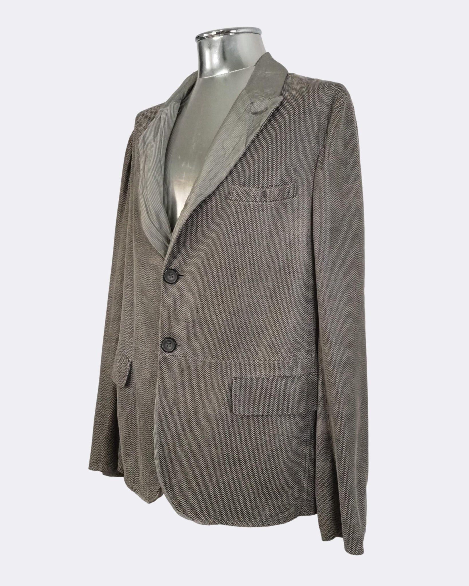 Giorgio Armani Giorgio Armani Chevron Leather Blazer Jacket $2585 Size US L / EU 52-54 / 3 - 8 Thumbnail