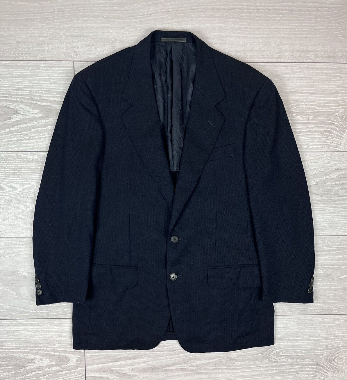 Ermenegildo Zegna Ermenegildo Zegna Luxury Blue Wool Two Buttons Blazer Jacket Size 44R - 1 Thumbnail