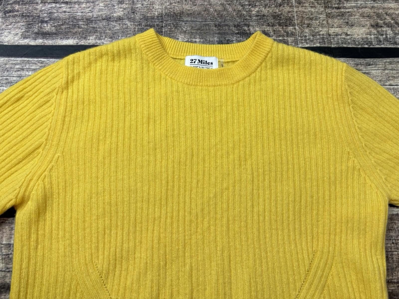 Other 27 Miles Cashmere Sweater Womens Small Pullover Yellow Size S / US 4 / IT 40 - 4 Thumbnail