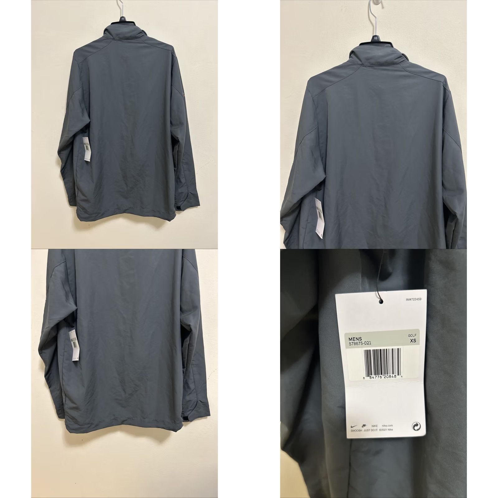 Nike Nike Golf Mens Jacket Windbreaker 1/2 Zip Lightweigh t Gray Dri-Fit Wind Shirt Athletic Outdoor Activewear Size US XS / EU 42 / 0 - 8 Thumbnail