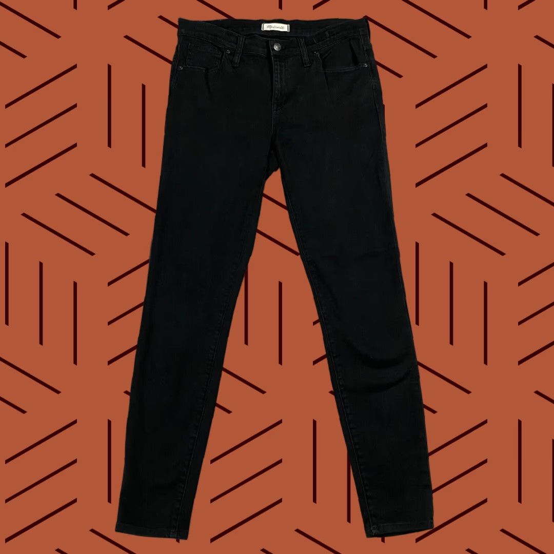 Madewell MADEWELL High Rise Black Skinny Jeans Size 30T Womens 8" Denim Stretch Classic Size 30" / US 8 / IT 44 - 1 Thumbnail