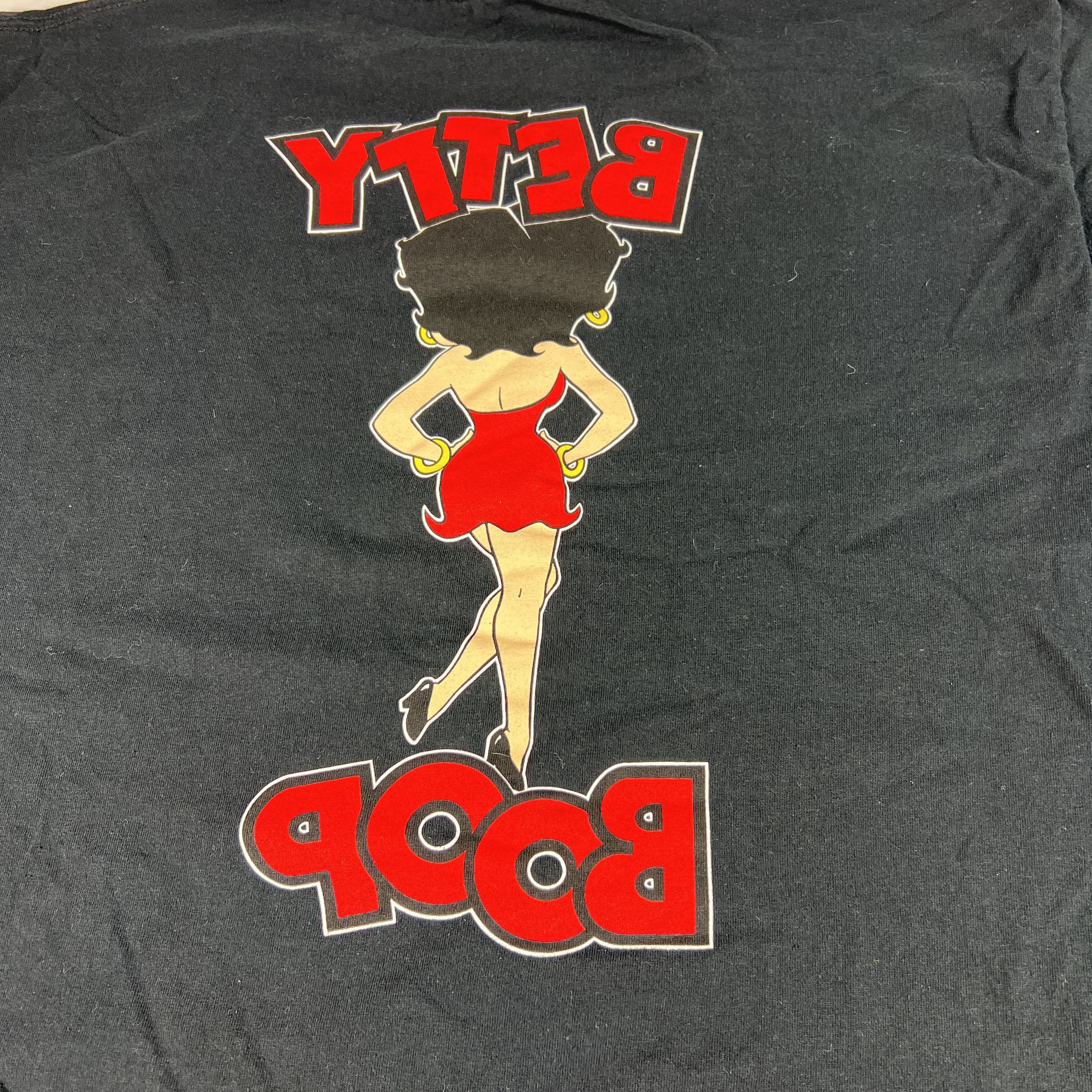 Vintage VTG 90s Betty Boop Shirt Black Double Sided Short Sleeve Tee Size US XXL / EU 58 / 5 - 8 Thumbnail