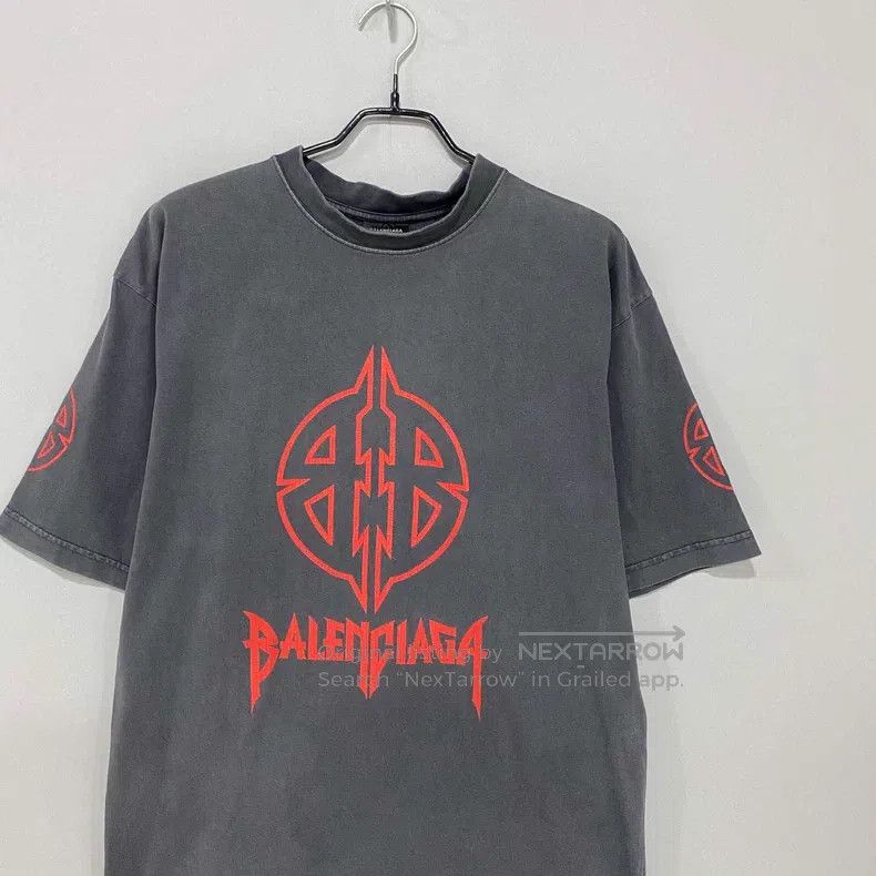 Balenciaga Balenciaga Double B Printed Logo Short Sleeve Size US XXS / EU 40 - 2 Thumbnail