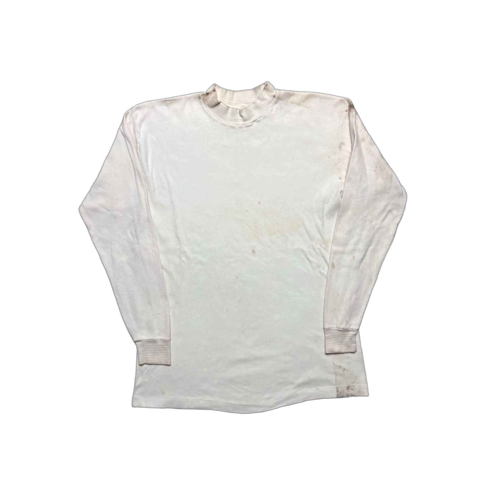 Vintage VINTAGE 1950s Long Sleeve T Shirt White Cotton Grunge Large Mens Shirt Size US L / EU 52-54 / 3 - 1 Thumbnail