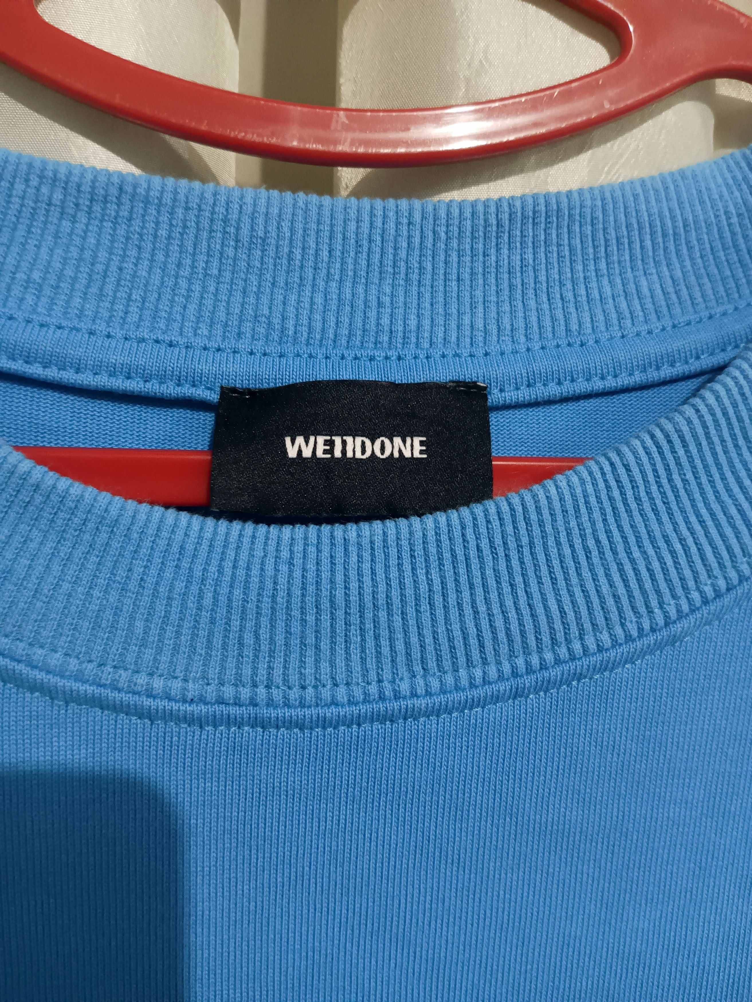 WE11DONE We11done Blue "WordArt" Multi-Logo Long Sleeve Size US L / EU 52-54 / 3 - 3 Thumbnail