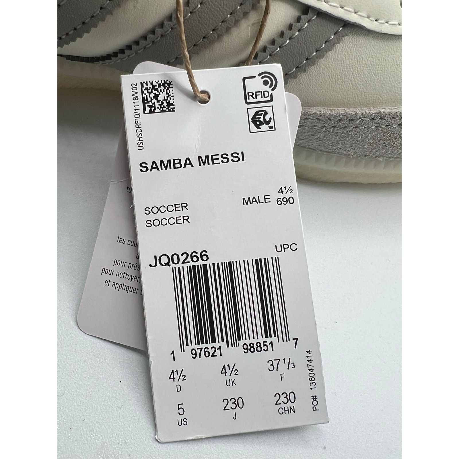 Adidas Lionel Messi X Adidas Samba Indoor “Cream White” size 5 men Size US 5 / EU 37 - 7 Thumbnail