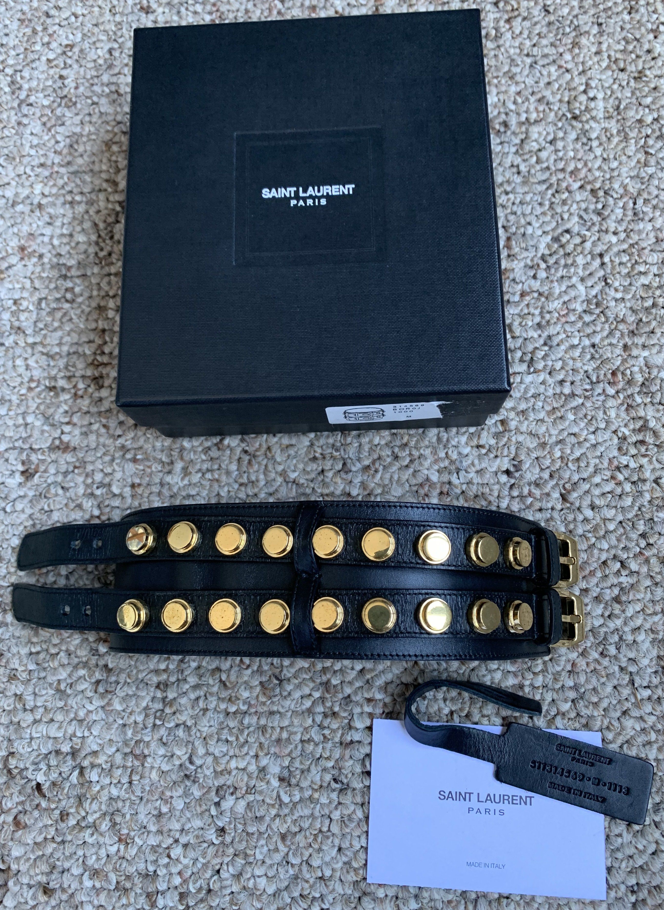 Saint Laurent Paris Saint Laurent Paris Wide Studded Leather Bracelet Size ONE SIZE - 6 Thumbnail