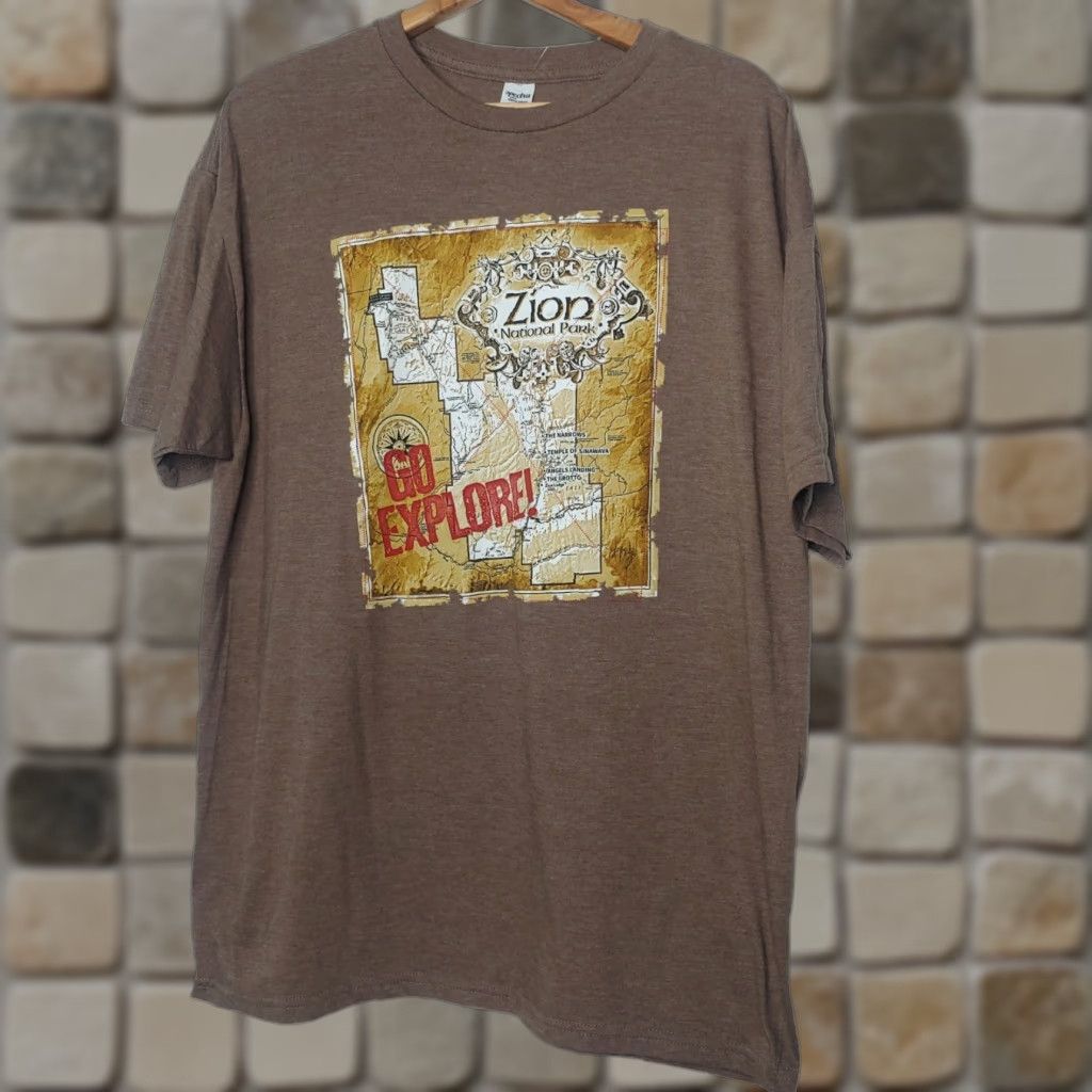 Vintage Zion National Park Shirt XL Brown Spectra Men Size US XL / EU 56 / 4 - 1 Thumbnail