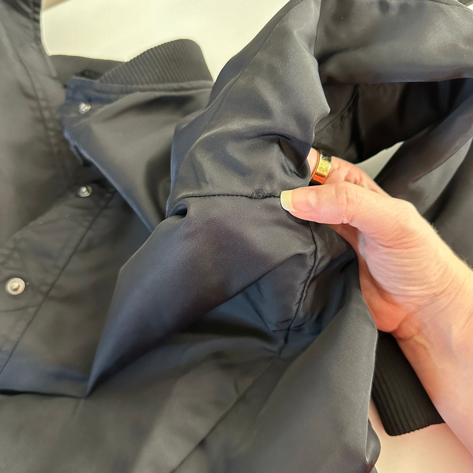 Guess Guess Black Snap Bomber Jacket Zip Front & Sleeve Pockets XS Size XS / US 0-2 / IT 36-38 - 8 Thumbnail