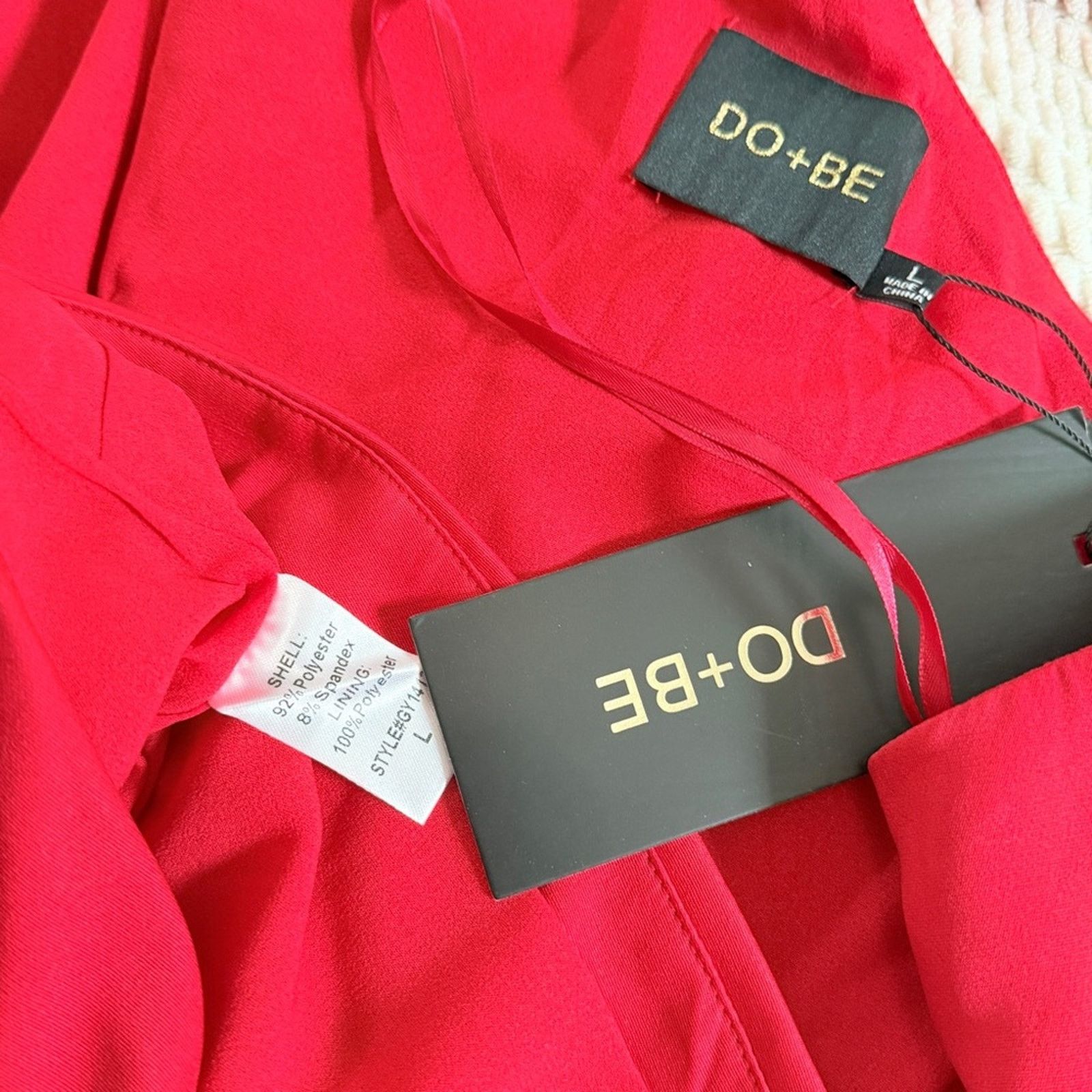 Other Do+Be Red One-Shoulder Puffed pleated Cocktail Dress large Size L / US 10 / IT 46 - 4 Thumbnail