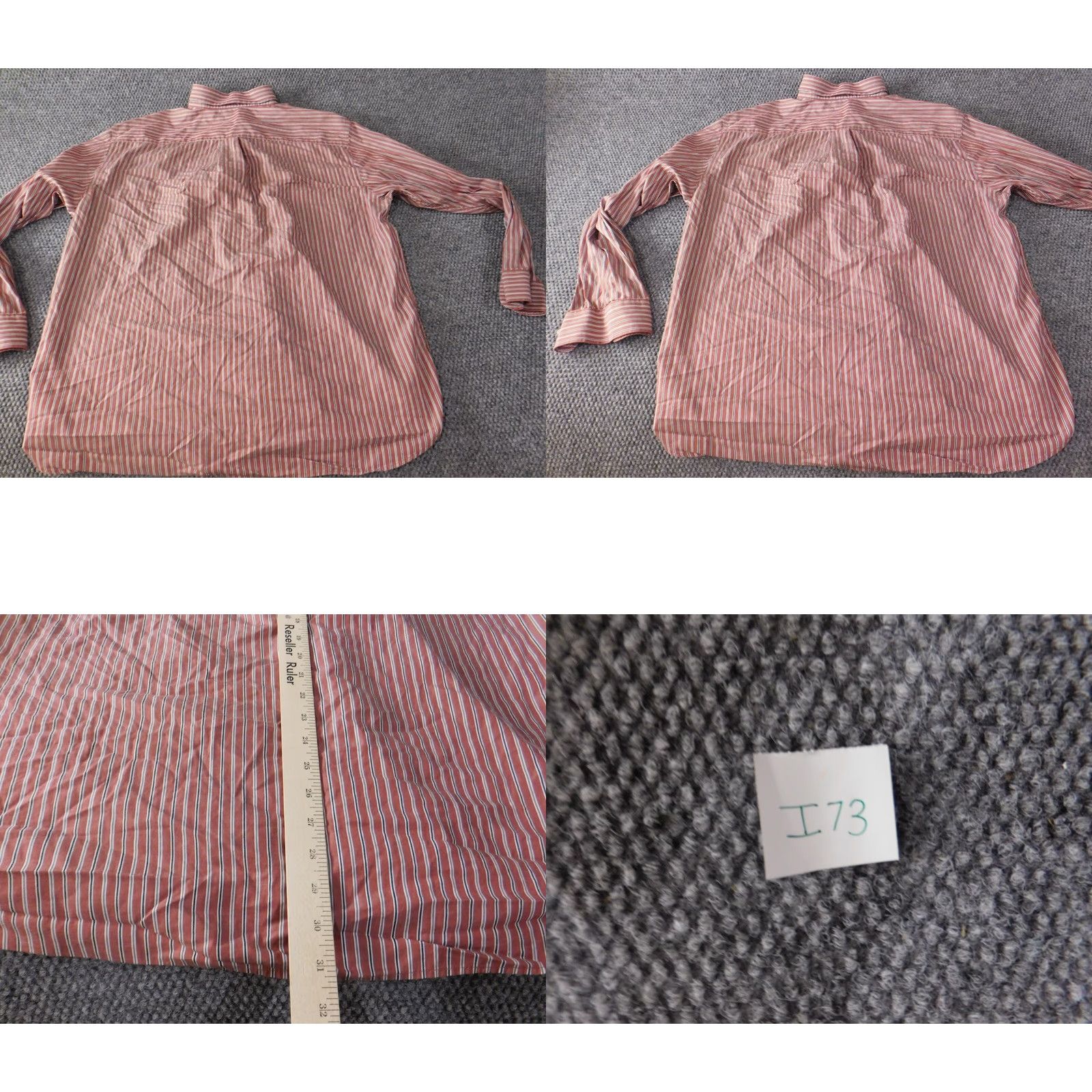 Cremieux Daniel Cremieux Shirt Button-Up XL Red Striped Knit Cotton Regular Mens Size US XL / EU 56 / 4 - 8 Thumbnail