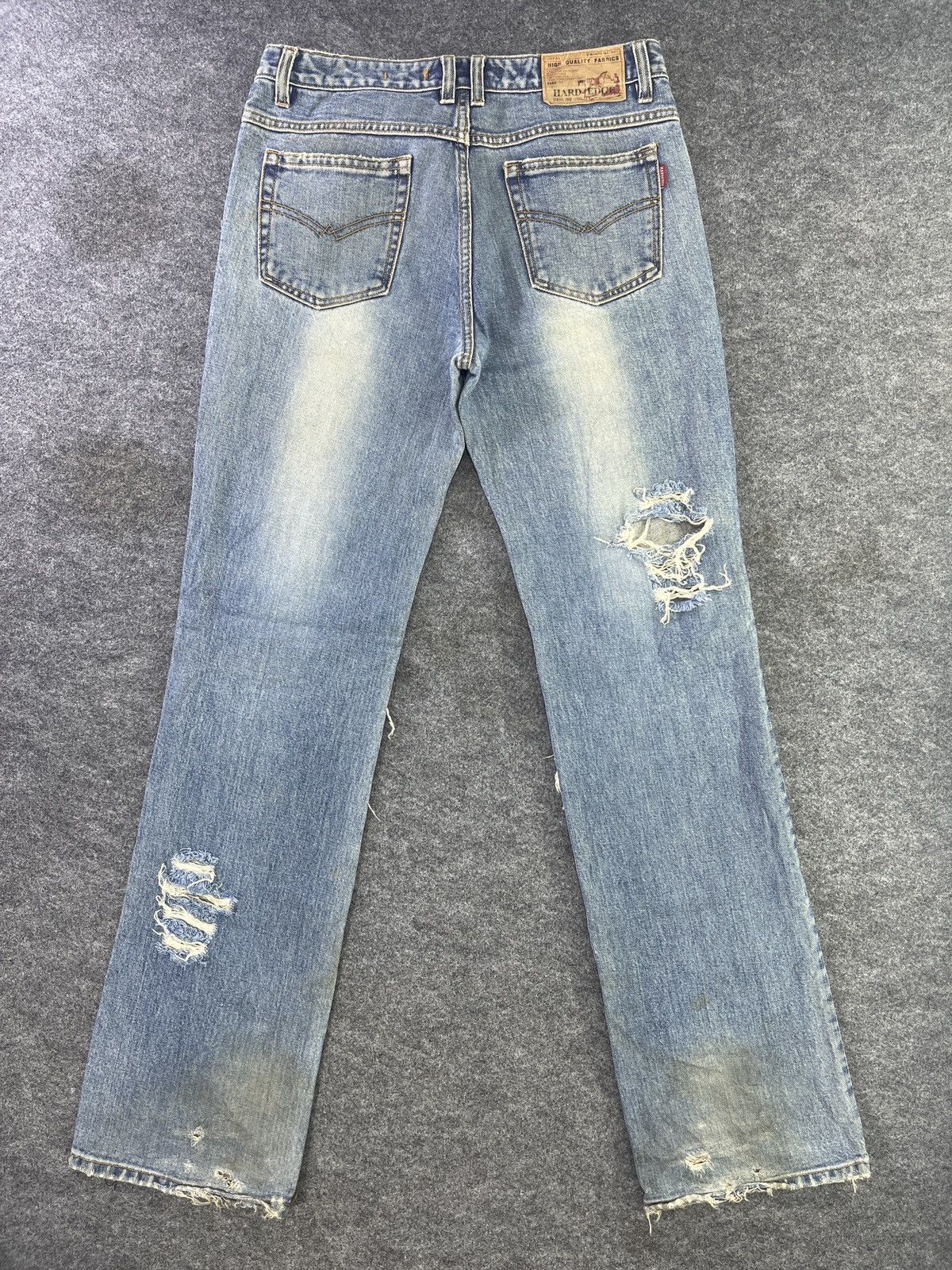 Japanese Brand Hard Edge Patchwork Jeans - J965 Size 30" / US 8 / IT 44 - 2 Thumbnail