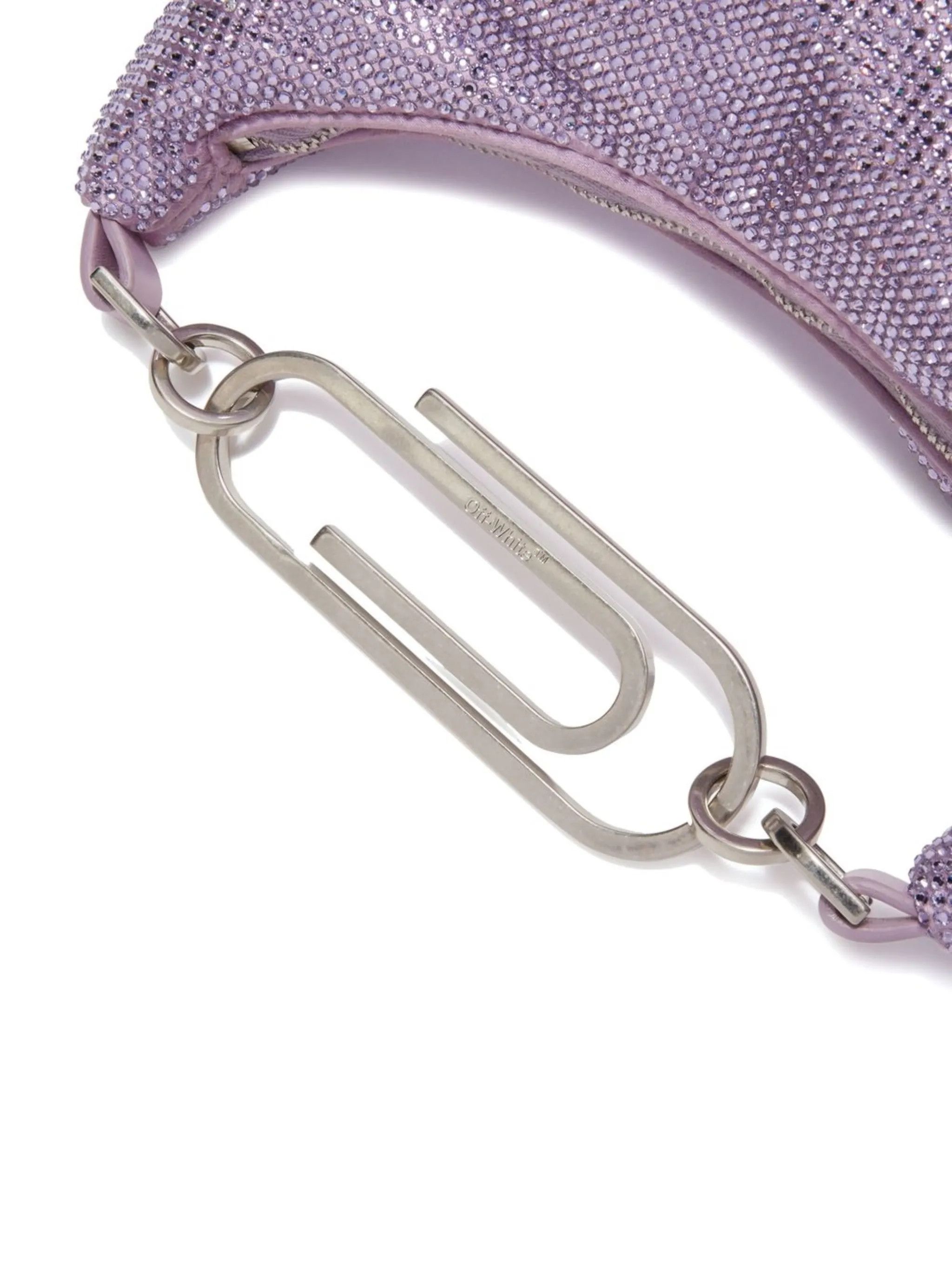 Off-White o1gr1nt0125 Size: OS / Paperclip Hobo Strass 20 Bag in Lilac Size ONE SIZE - 5 Thumbnail