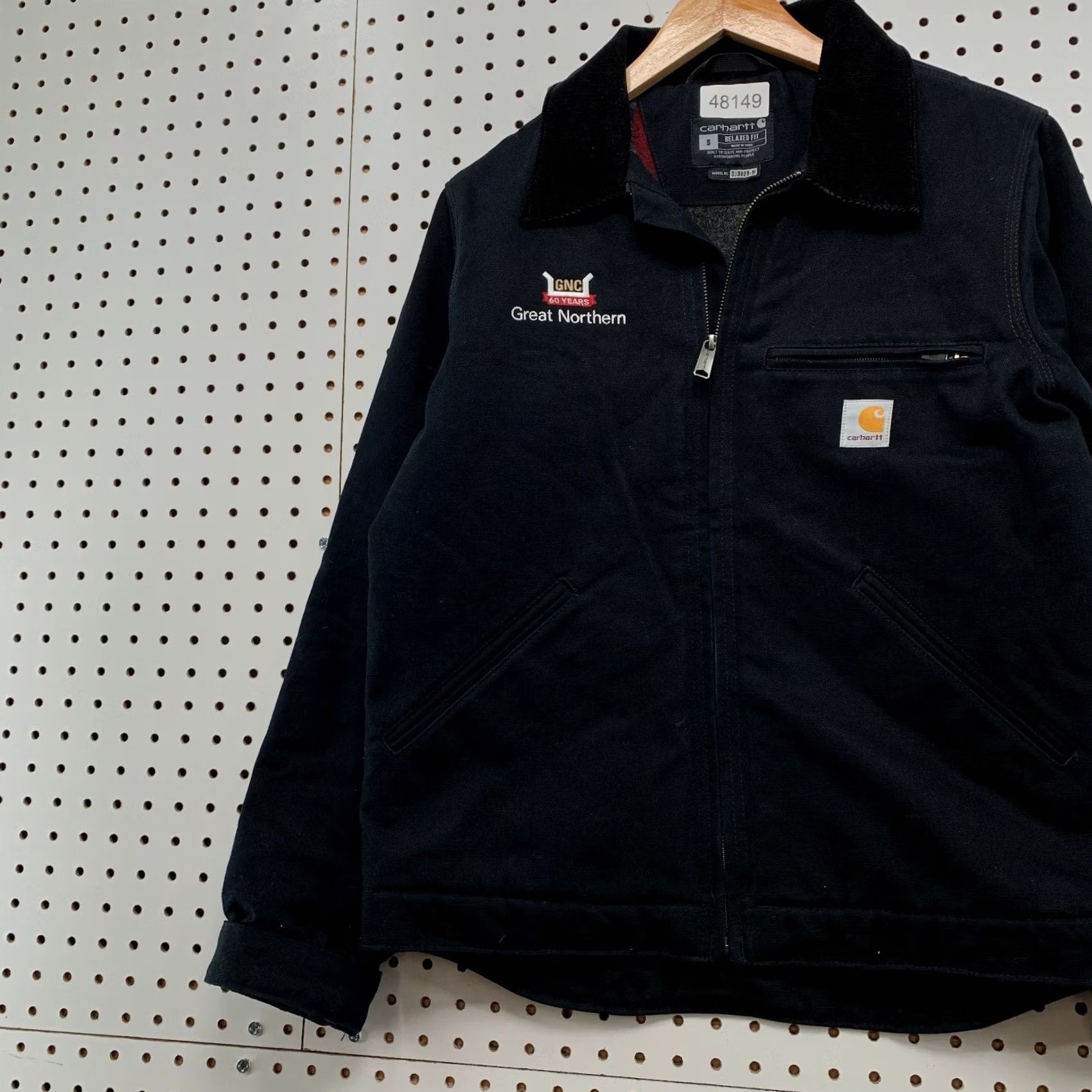 Carhartt Carhartt Detroit Canvas Jacket Mens Small Black Flannel Lined Workwear Size US S / EU 44-46 / 1 - 6 Thumbnail