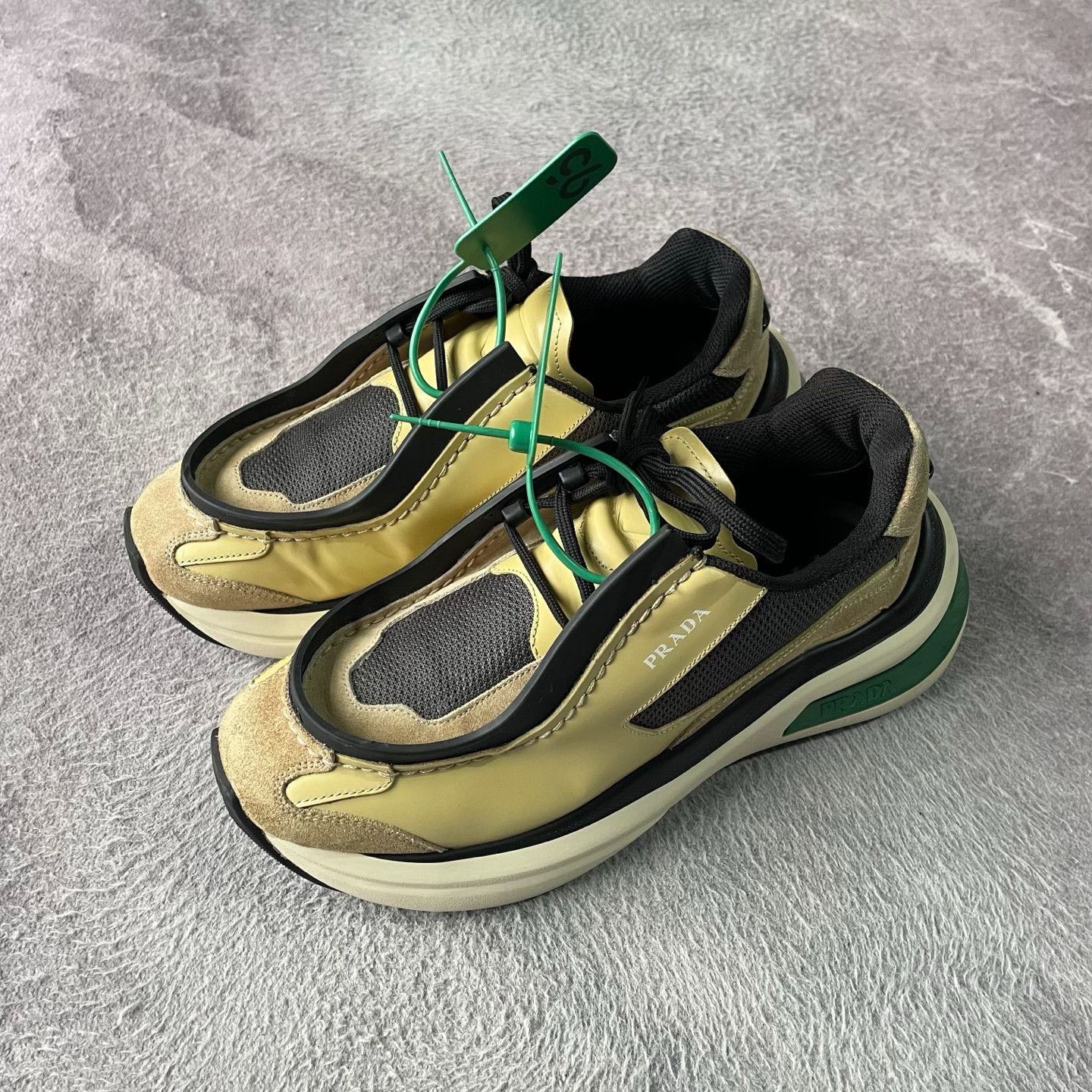 Prada Prada Reflective Yellow Lowtop Sneakers M Men Size US 10 / EU 43 - 1 Thumbnail