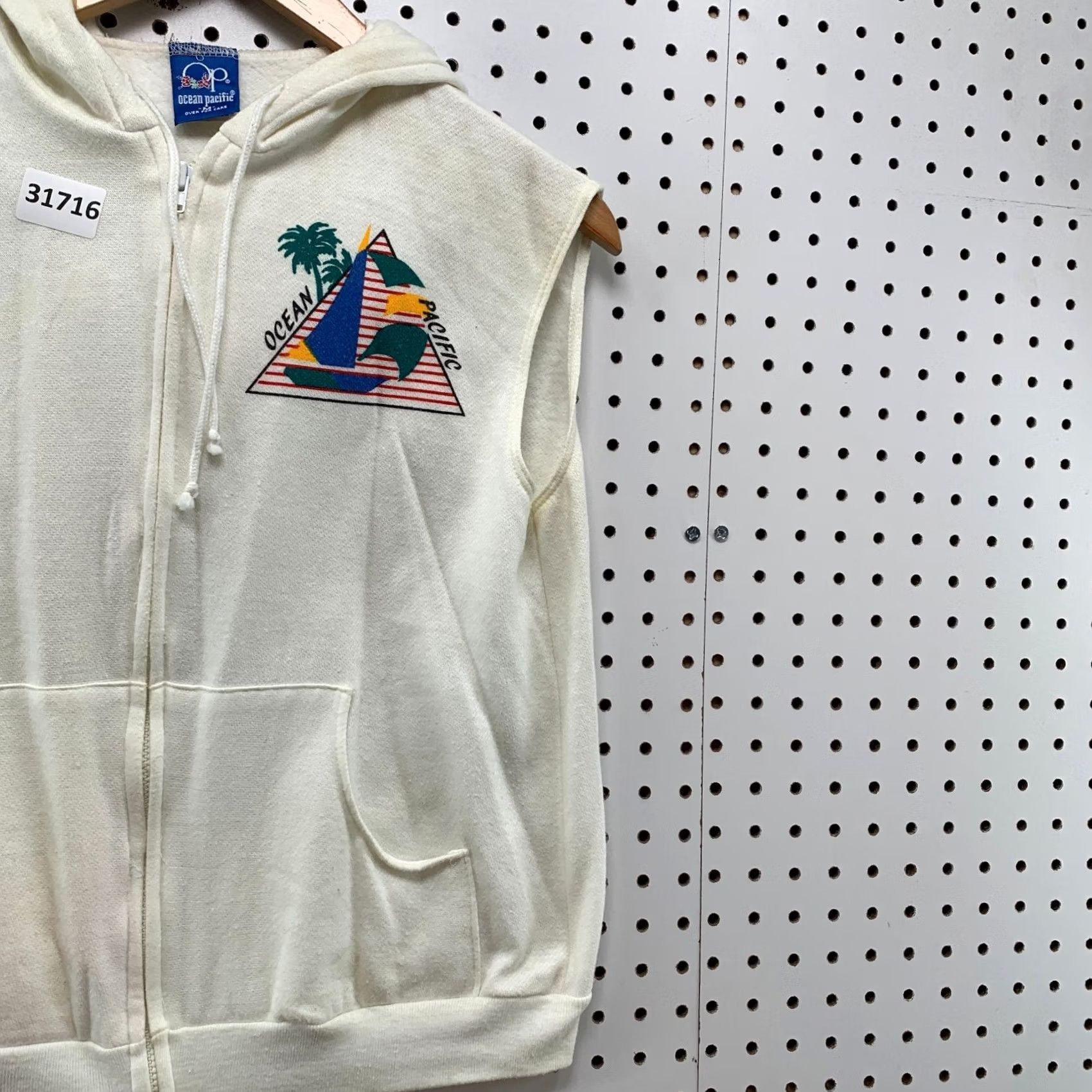 Ocean Pacific VINTAGE Ocean Pacific Zip Hoodie Beige XS Adult Mens Surf Made USA 19x22 Size US XS / EU 42 / 0 - 4 Thumbnail