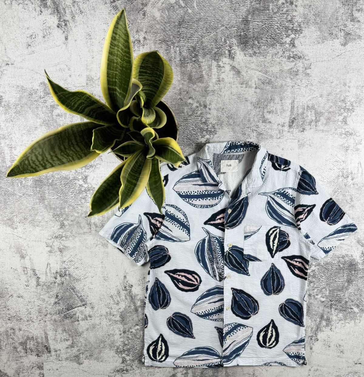 Folk FOLK Camp Collar Short Sleeve Size 3 Button up Shirt Jersey Size US L / EU 52-54 / 3 - 1 Thumbnail