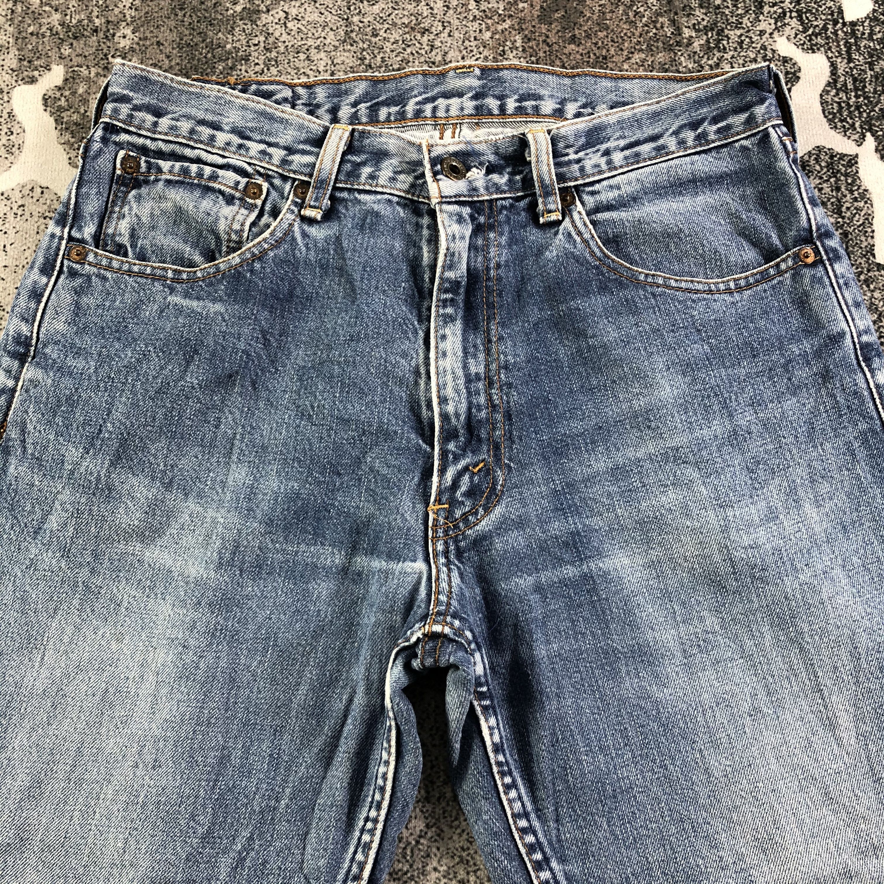 Levi's Vintage Levis 503 Jeans Faded Blue Denim KJ2094 Size US 31 - 3 Thumbnail