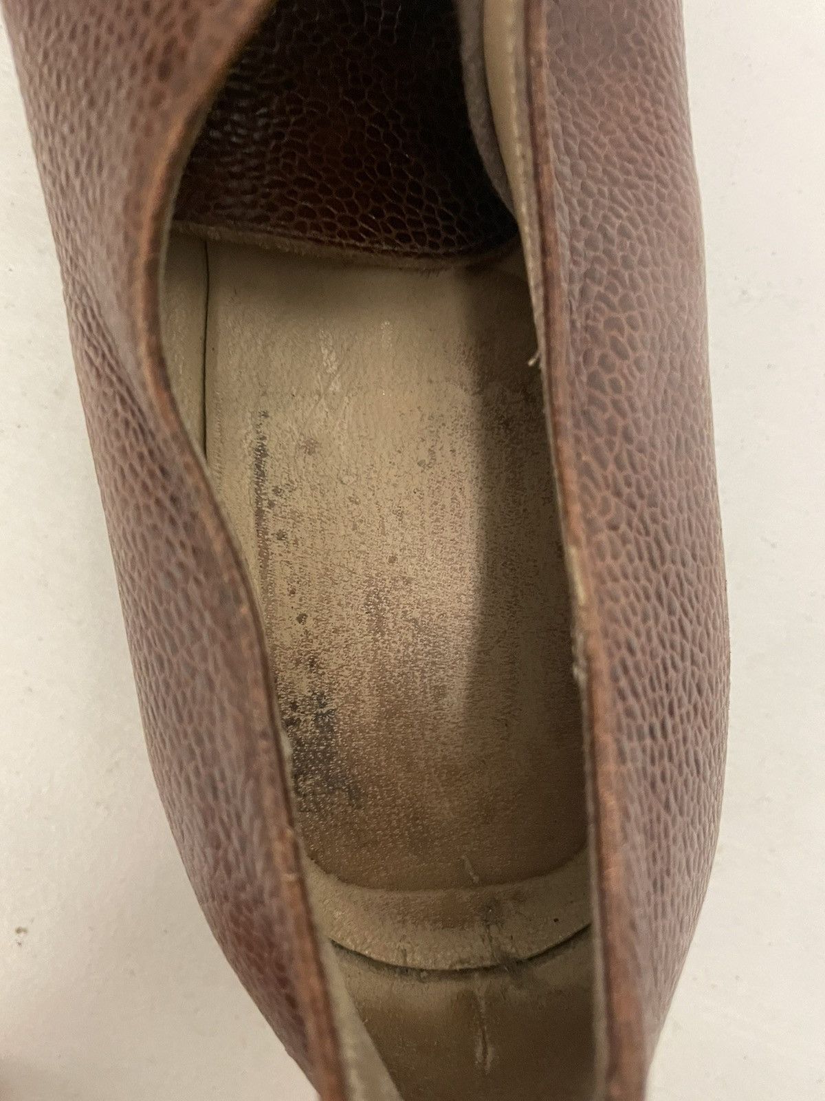 Salvatore Ferragamo Pebbled Leather Split Toe Oxford Size US 10.5 / EU 43-44 - 8 Thumbnail